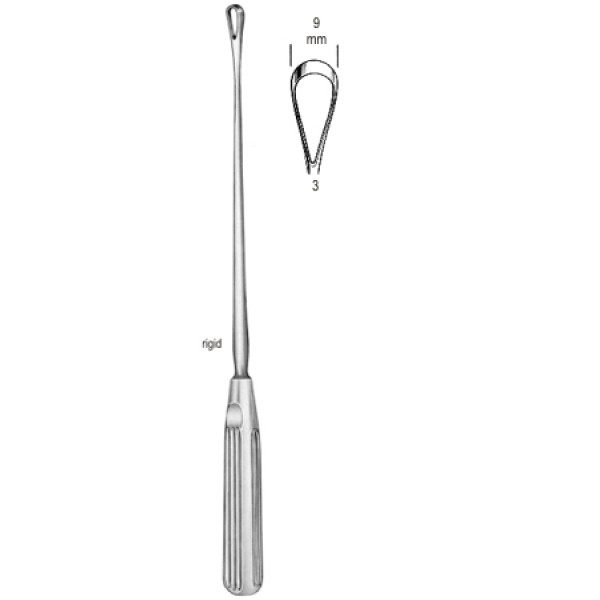 Sims Uterine Curette rig. sh 9mm 31cm Fig.3