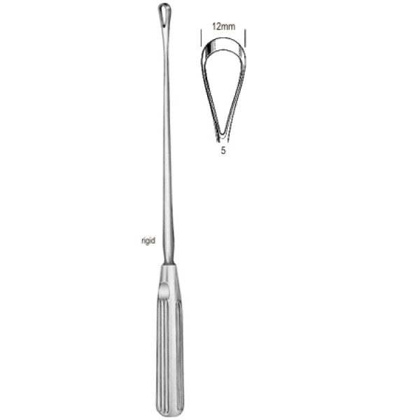 Sims Uterine Curette rig. bl 12mm 31cm Fig.5