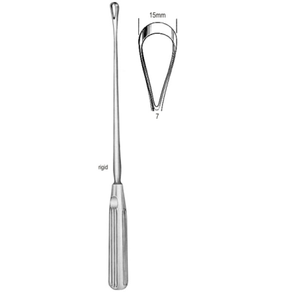 Sims Uterine Curette rig. bl 15mm 31cm Fig.7