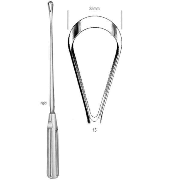 Sims Uterine Curette rig. bl 35mm 31cm Fig.15