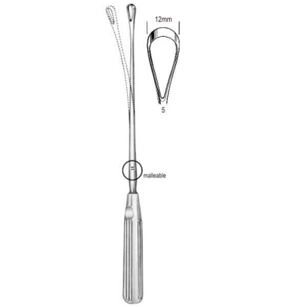Sims Uterine Curette mal. bl 12mm 31cm Fig.5