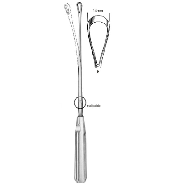 Sims Uterine Curette mal. sh 14mm 31cm Fig.6