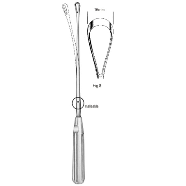 Sims Uterine Curette mal. bl 16mm 31cm Fig.8