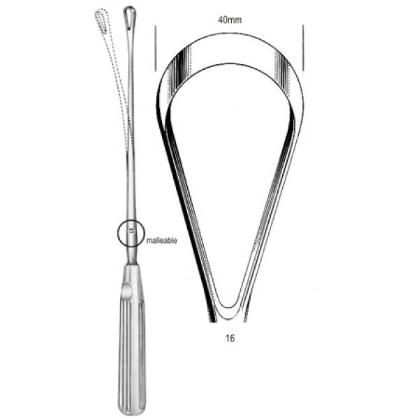 Sims Uterine Curette mal. bl 40mm 31cm Fig.16