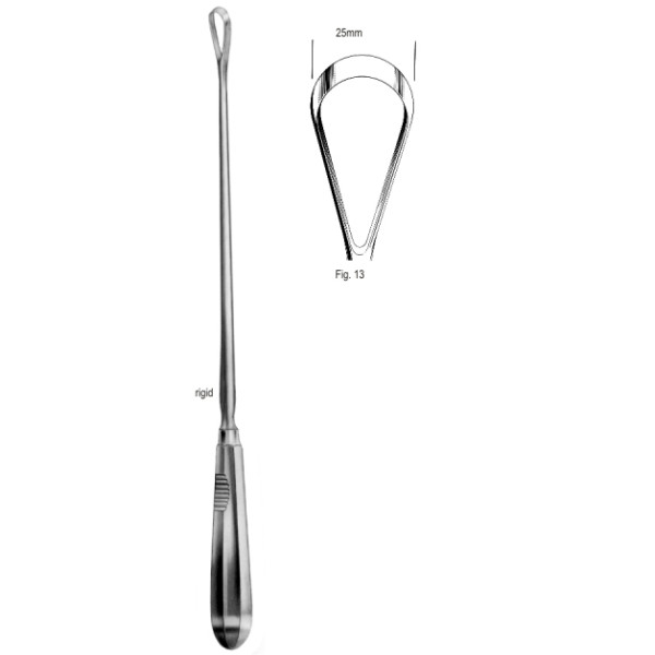 Bumm Curette sharp rigid 25mm, 34cm Fig.13