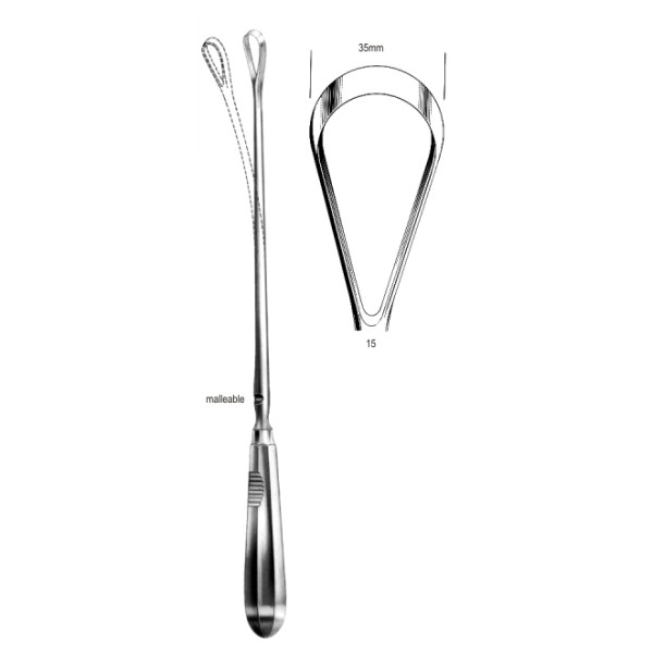 Bumm Curette sh malleable 35mm, 34cm Fig.15