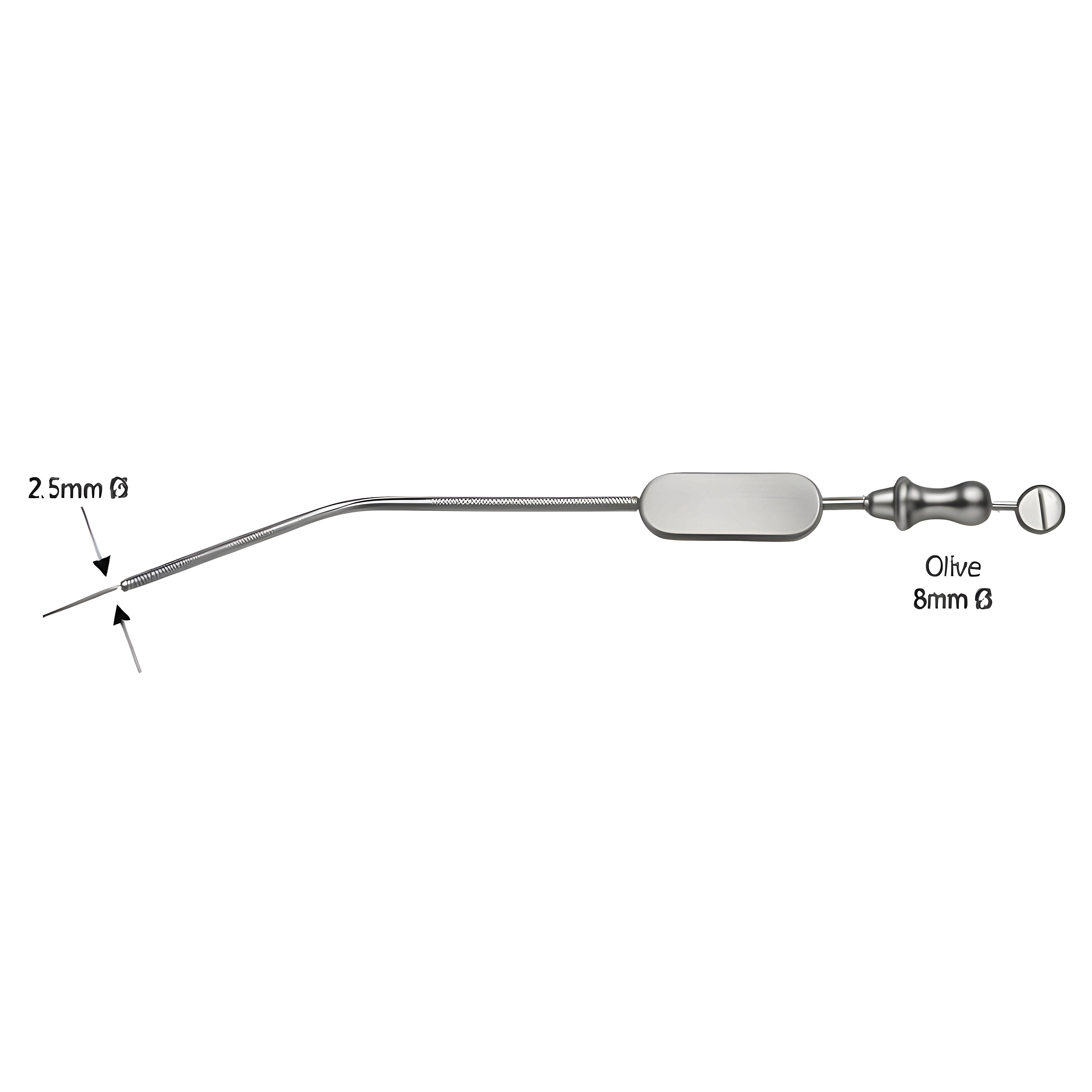 Zoellner Suction Tube 2.5mm, 18cm