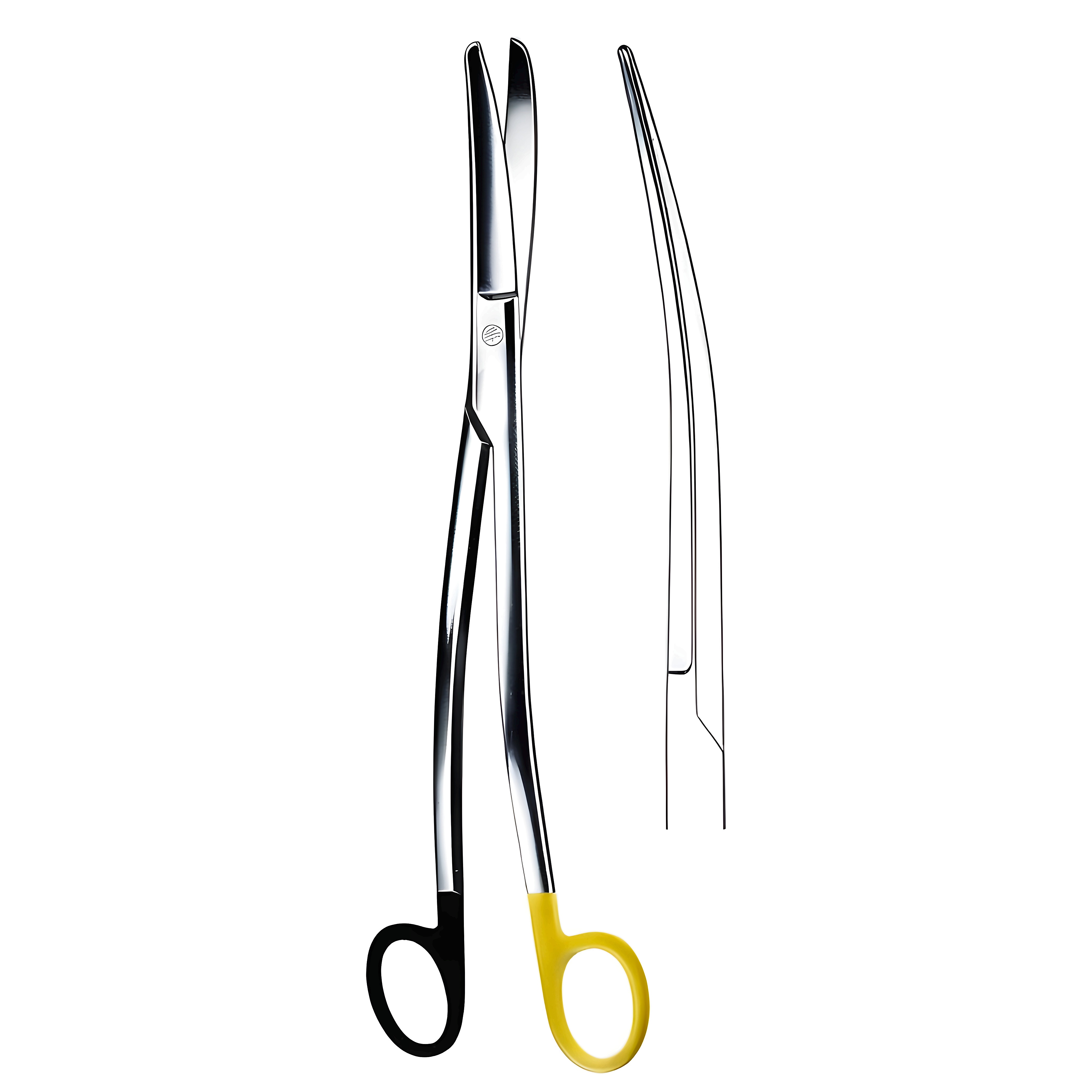 Siebold Gynec. Scissors S/cvd 24cm S/CUT, TC