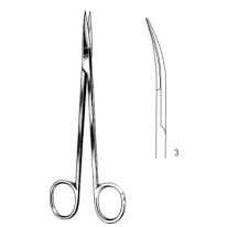 KELLY Gynecological Scissors cvd 16cm