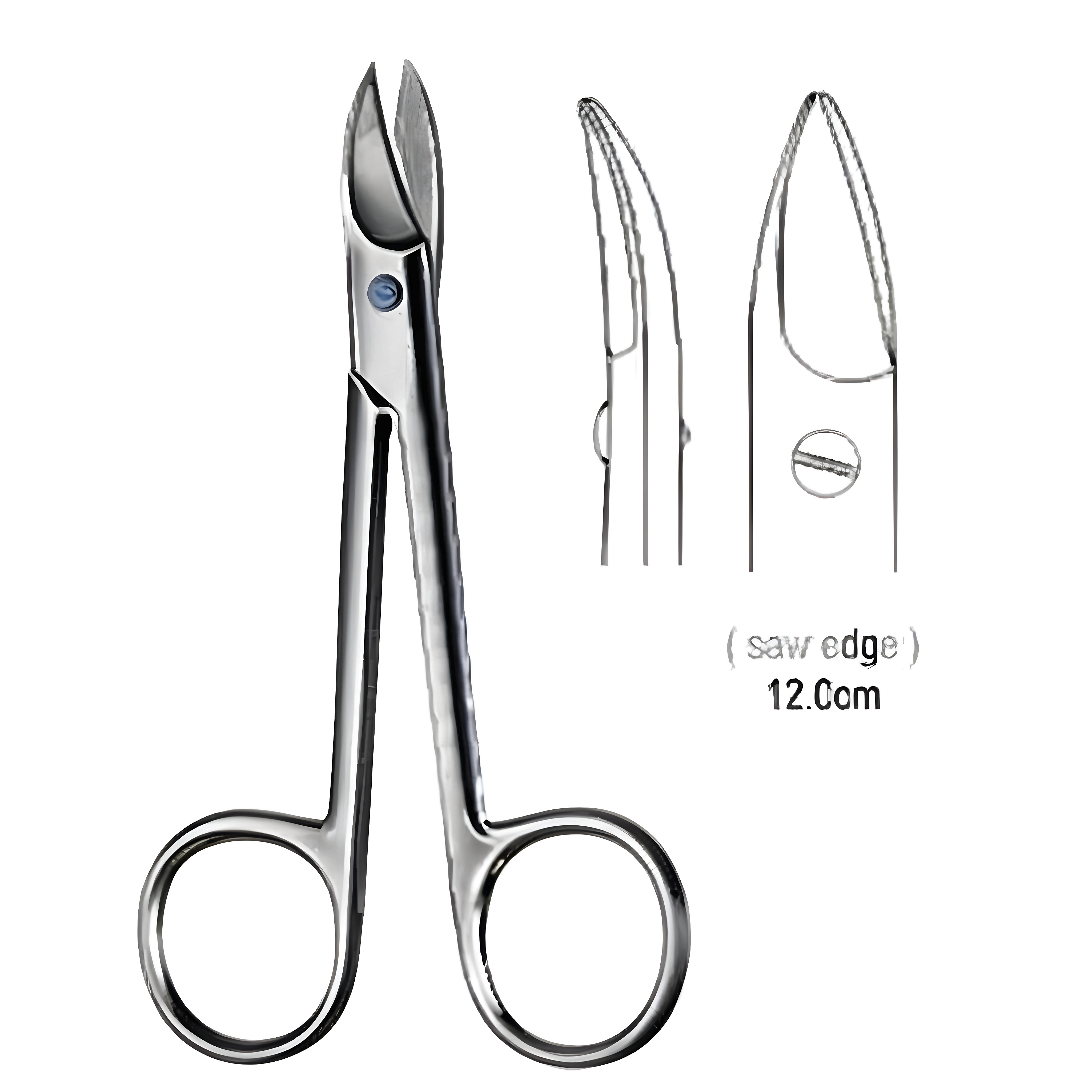 Wire Cutting Scissors cvd 12cm saw edge
