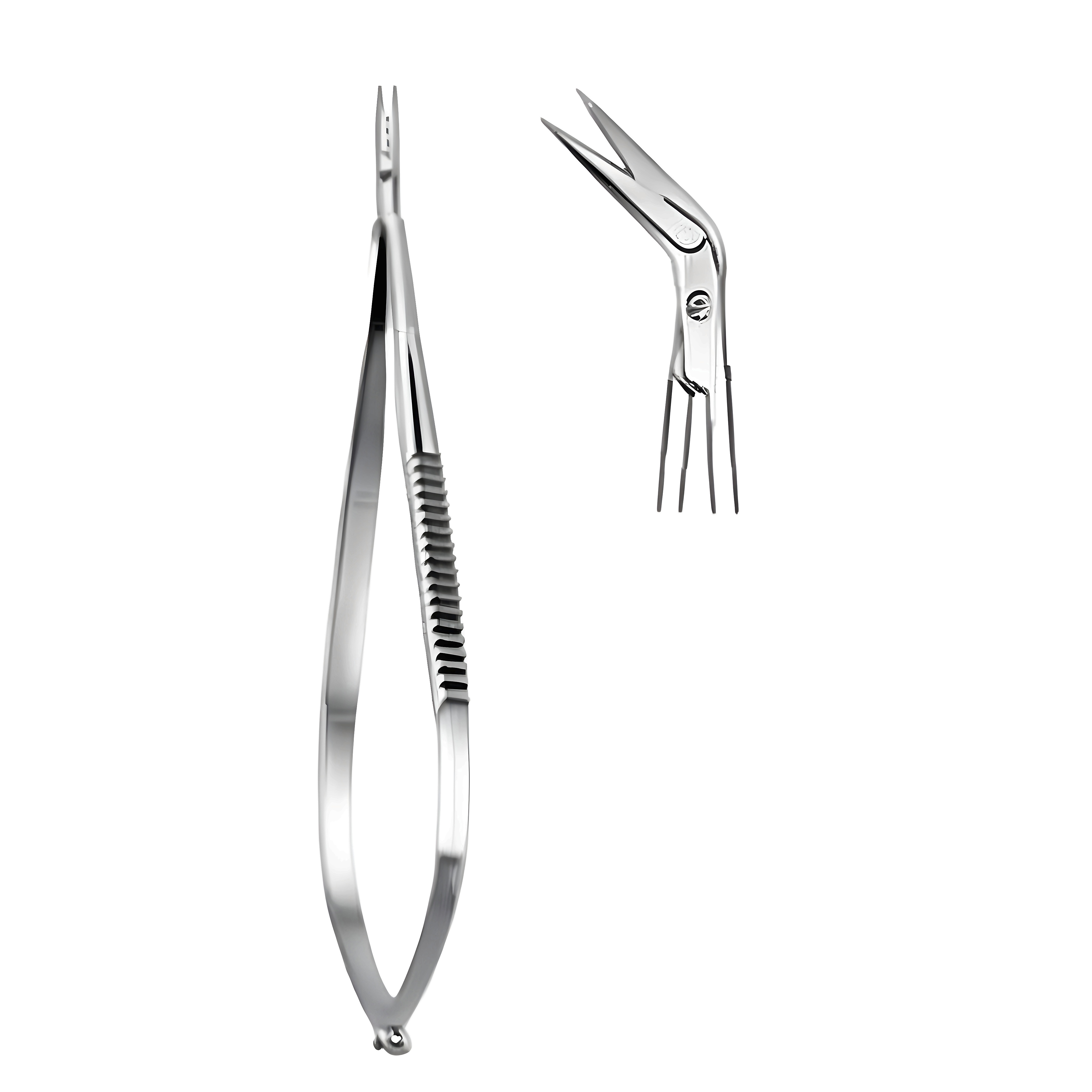 Micro Scissors angled spring action 18.5cm