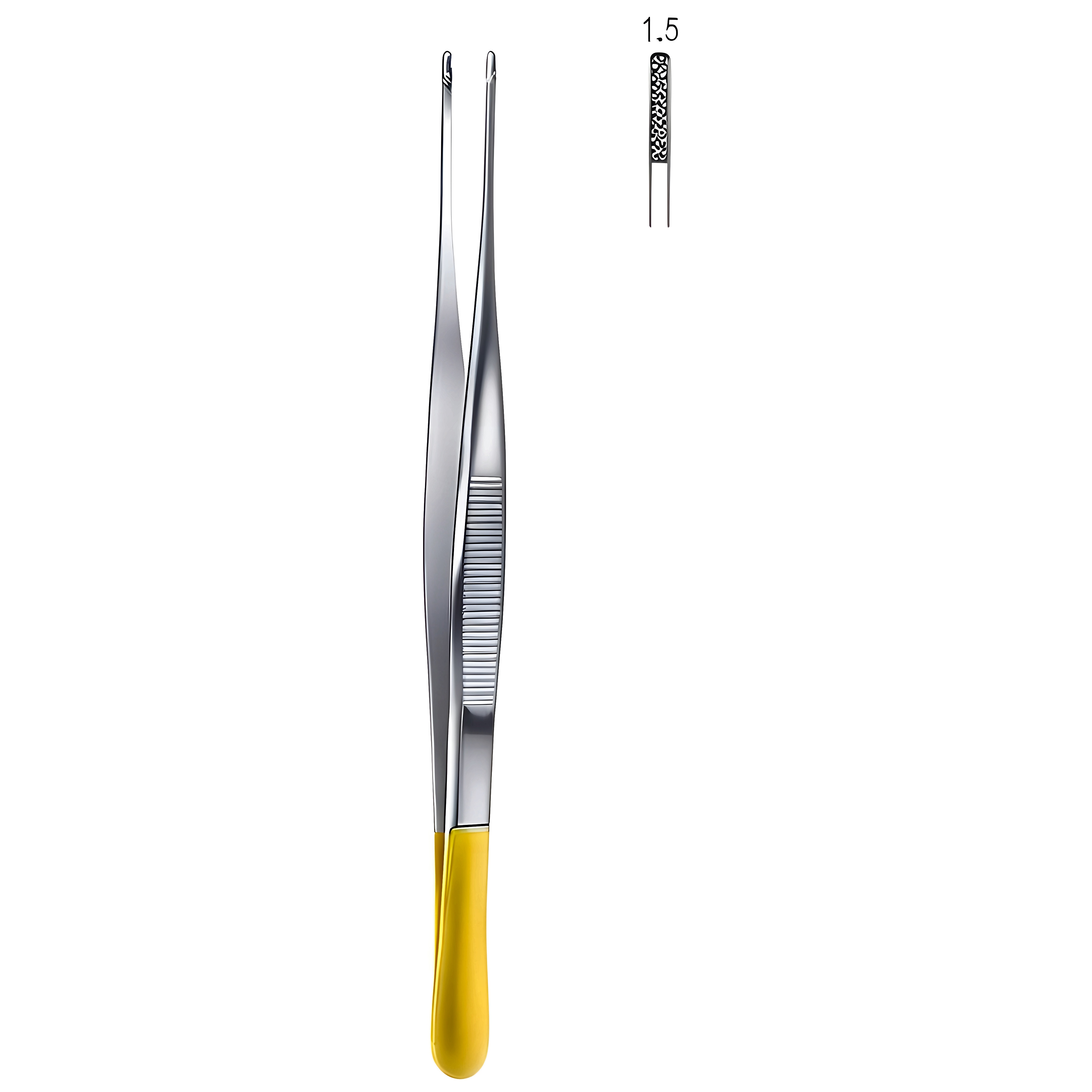 DeBakey Dissecting Fcps 2x4T, 1.5mm, 15cm TC