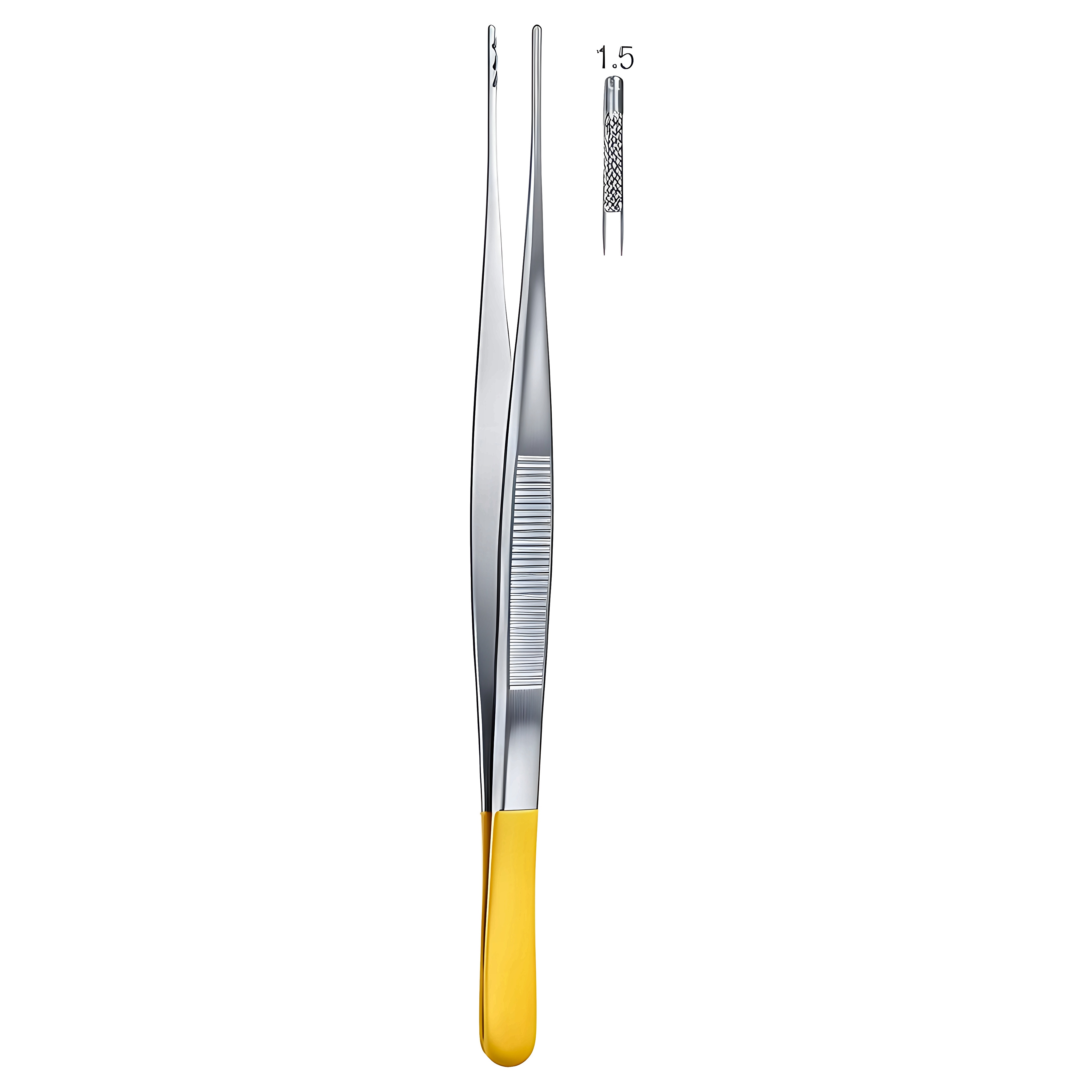 DeBakey Dissecting Fcps 6x12T, 1.5mm, 15cm TC