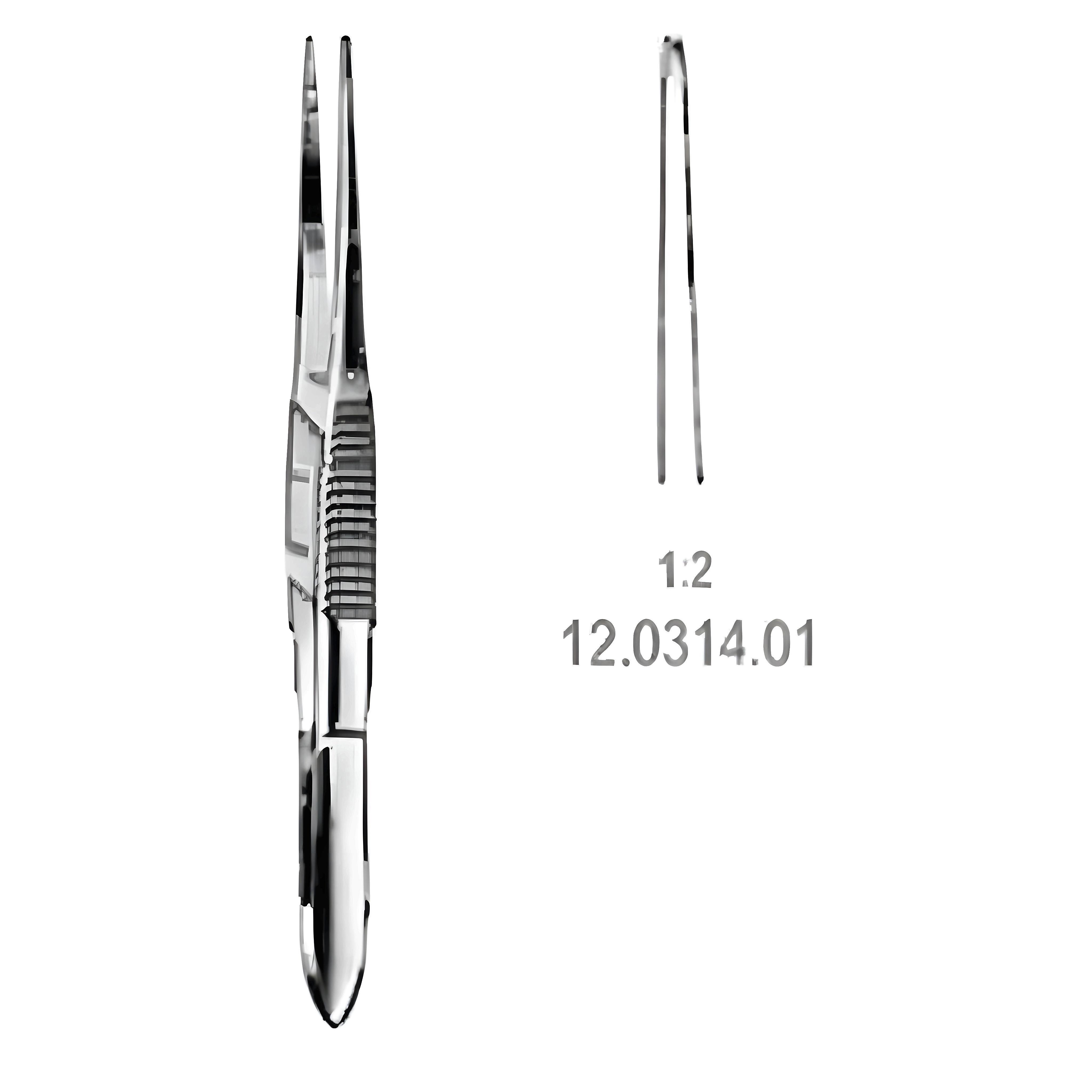 Fine Tissue Fcps 1x2T str 12cm