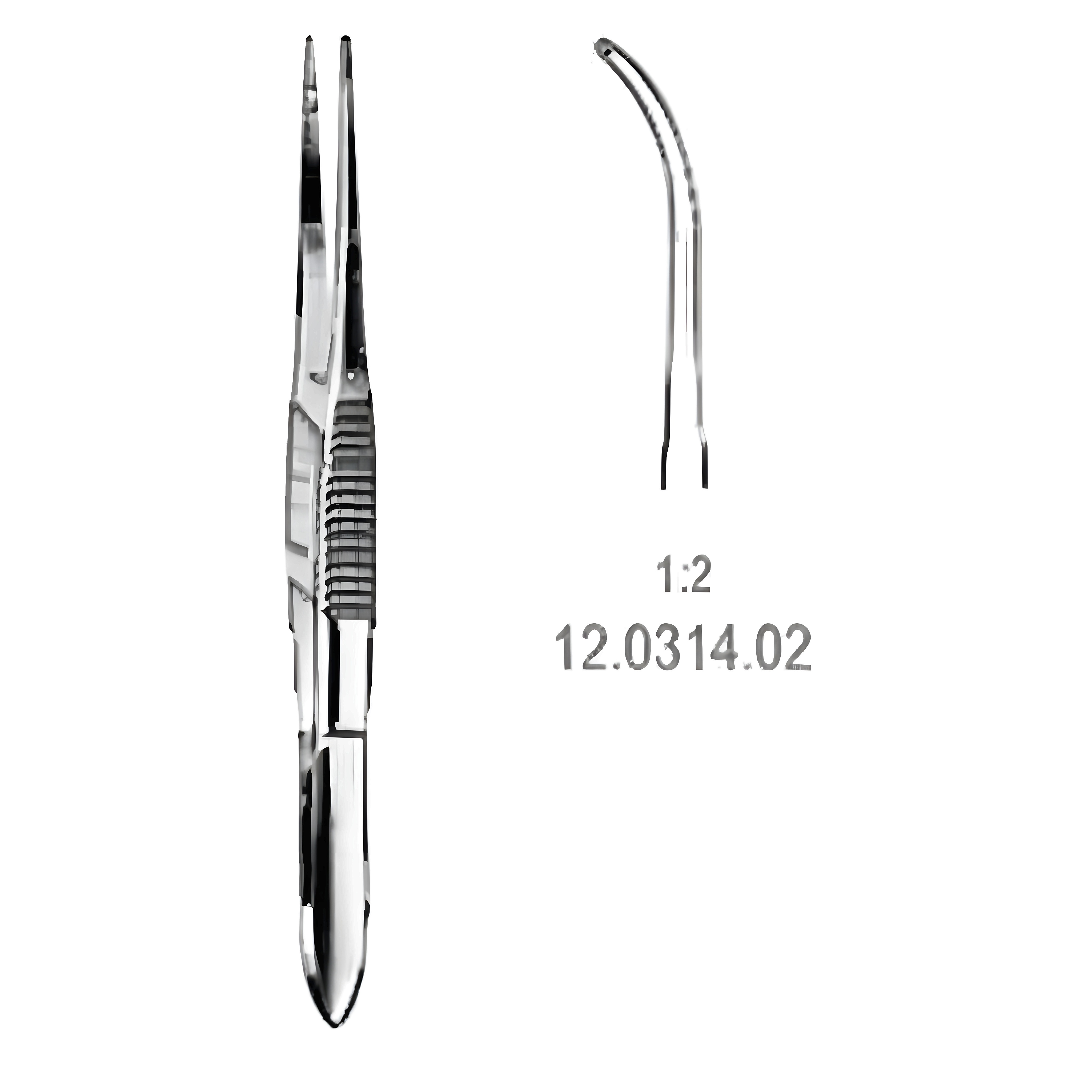 Fine Tissue Fcps 1x2T semi cvd 12cm