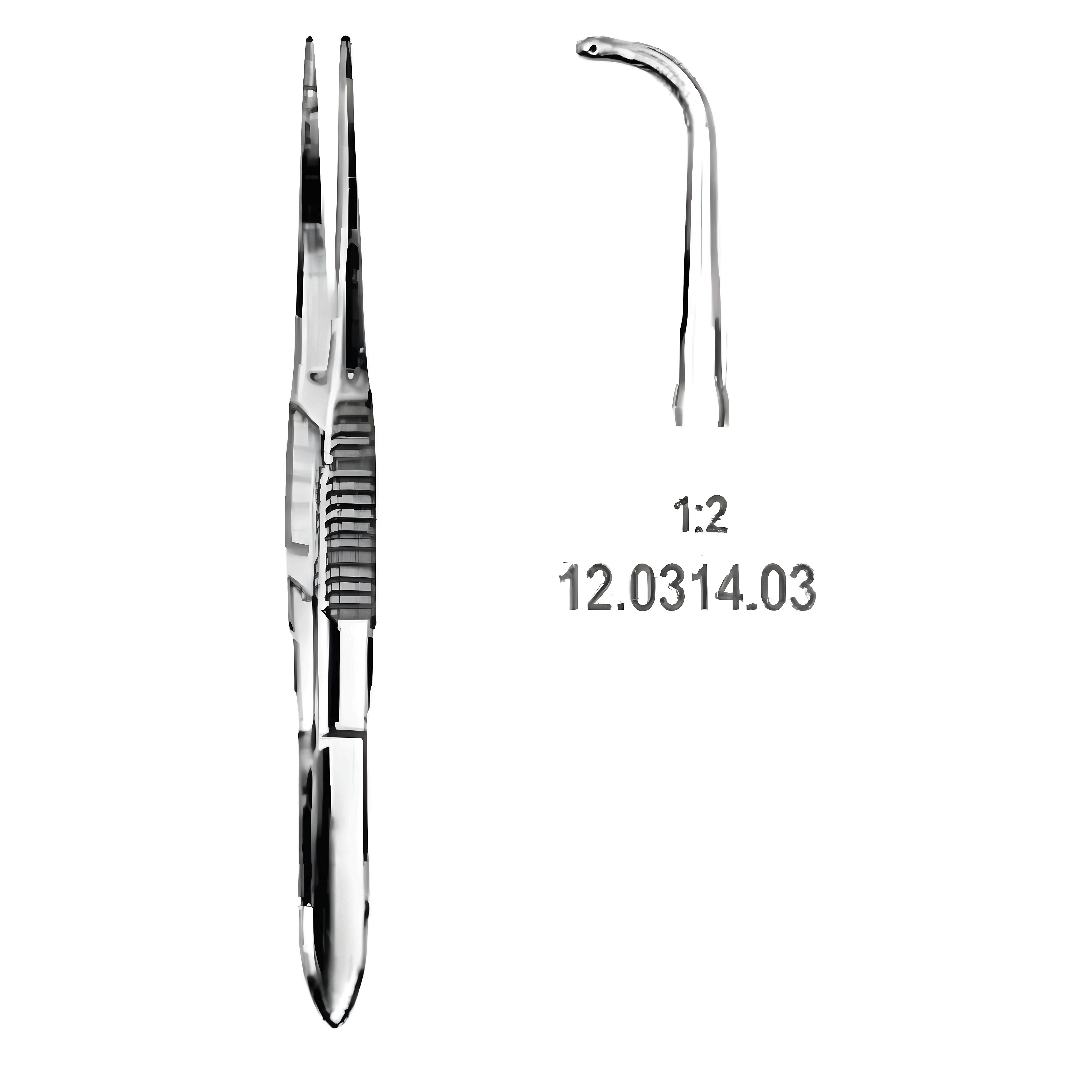 Fine Tissue Fcps 1x2T Full cvd 12cm