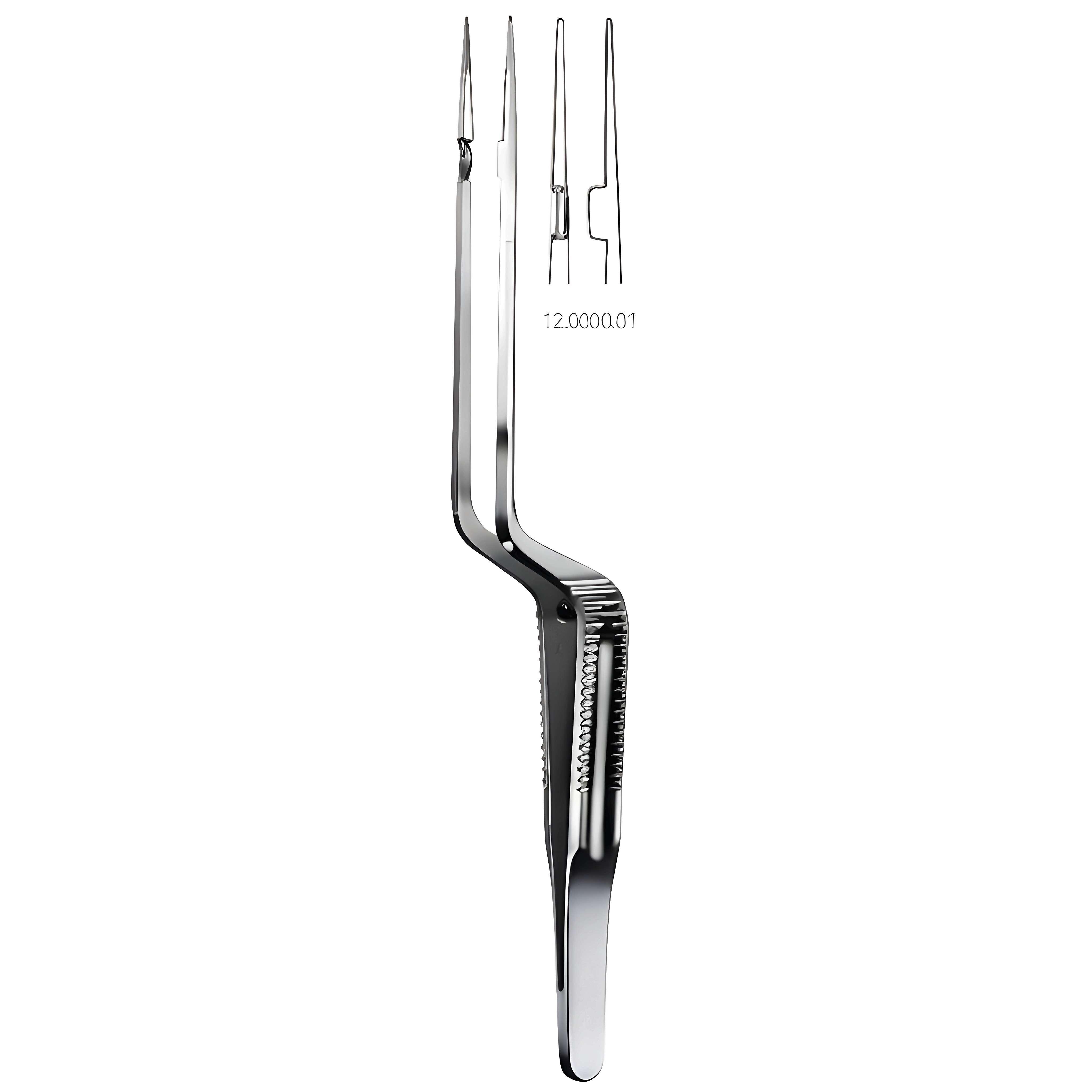 Micro Fcps Bayonet shaped smooth 22.5cm