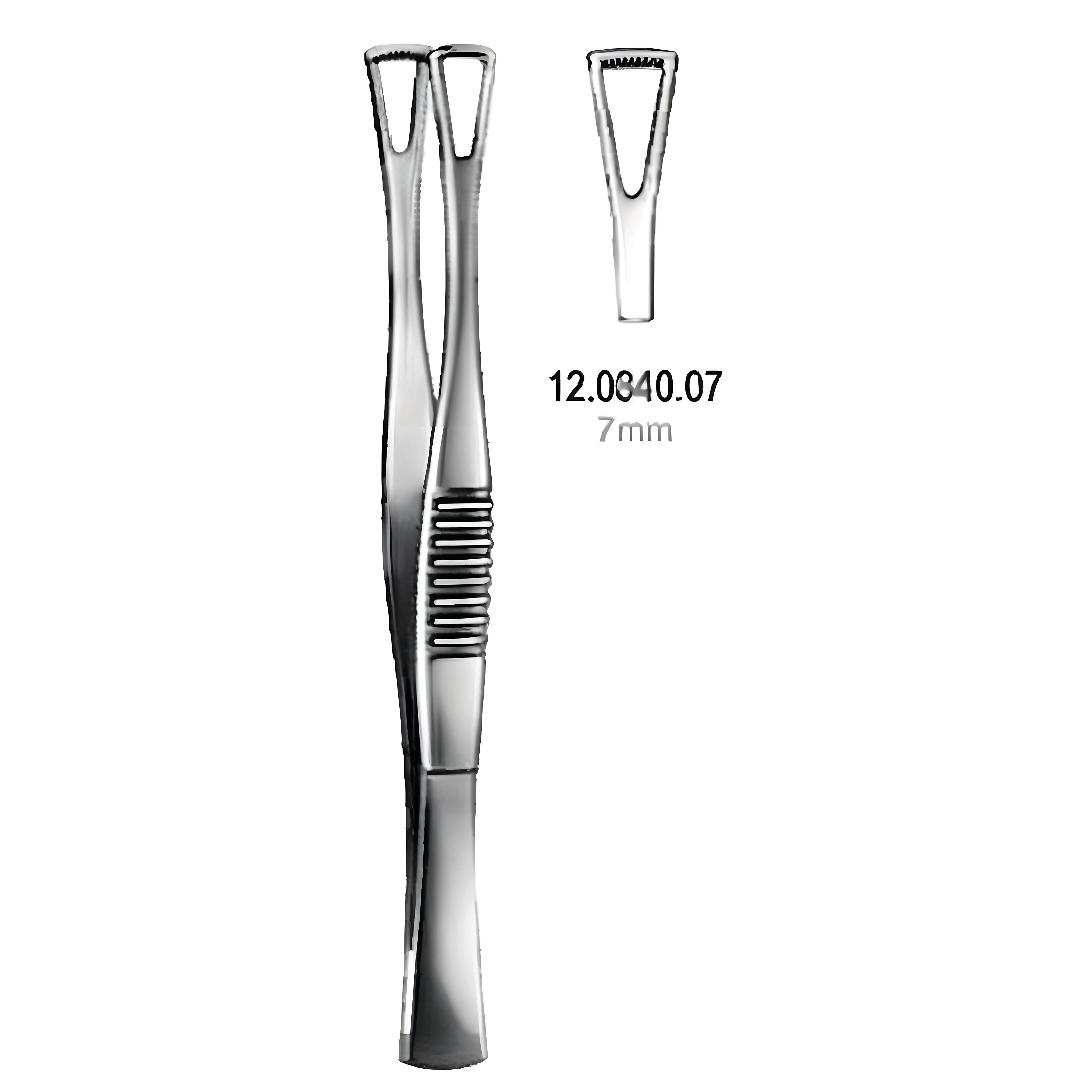 Duval Tissue Fcps 7mm, 14.5cm