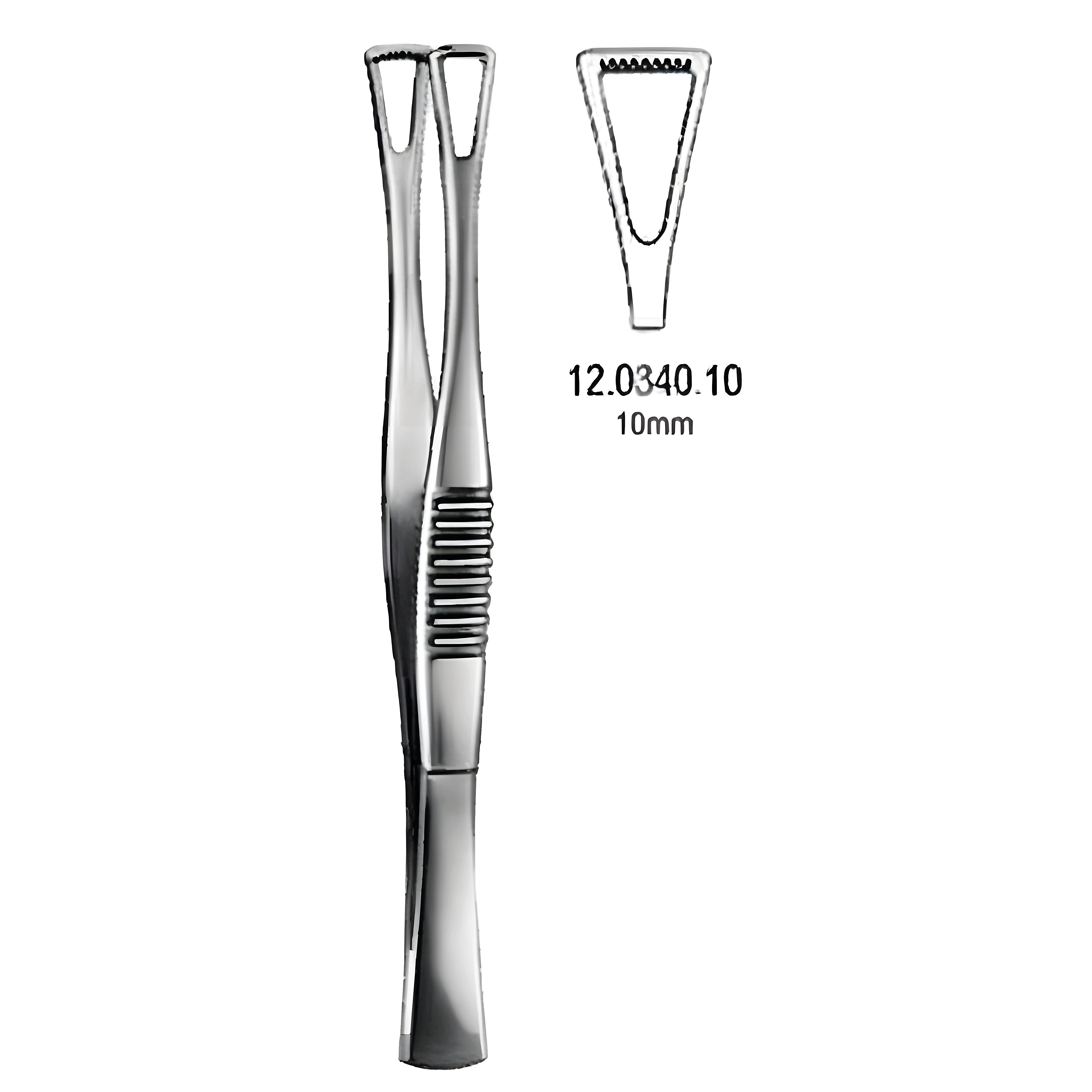 Duval Tissue Fcps 10mm, 14.5cm