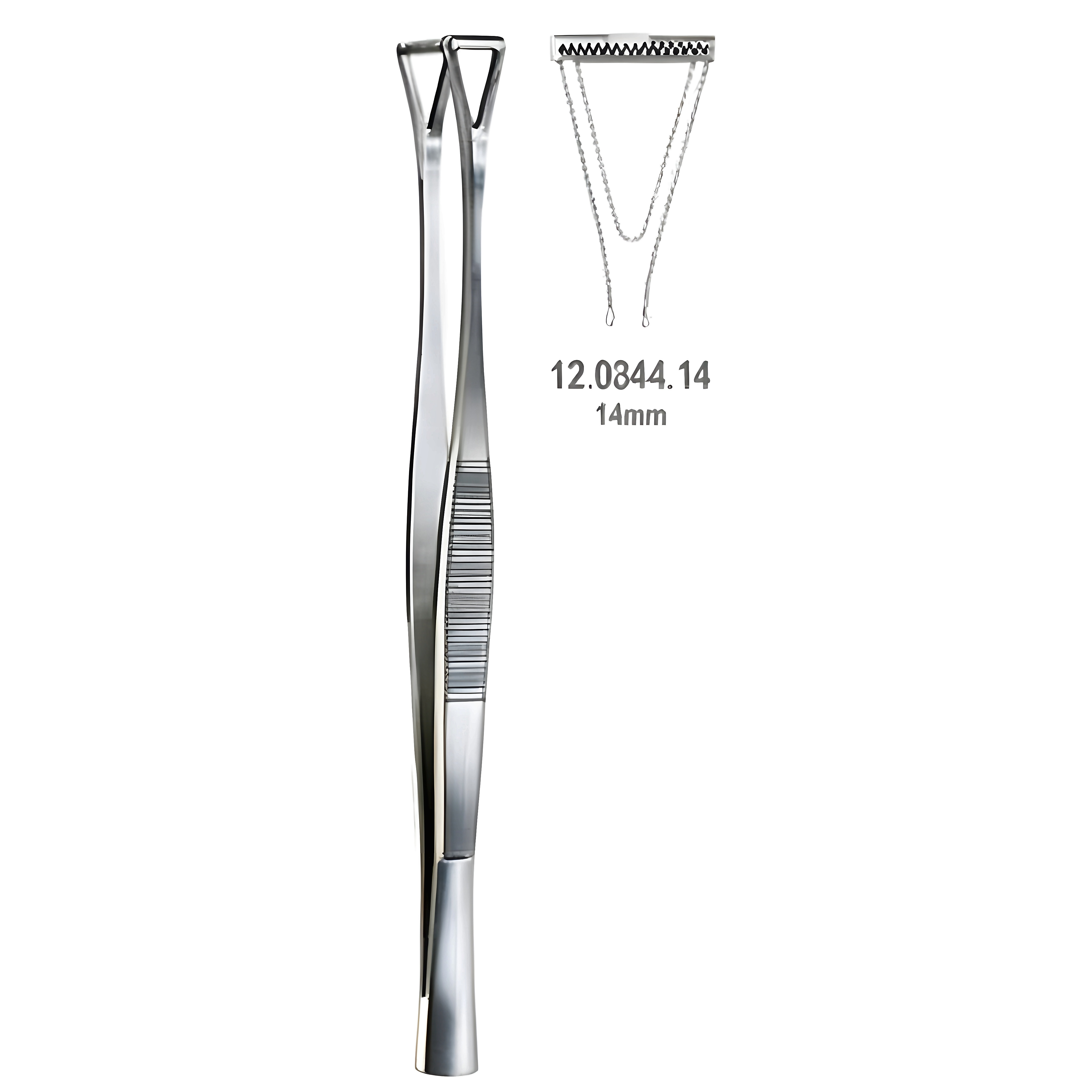 Collin Duval Tissue Fcps 14mm jaws 20cm