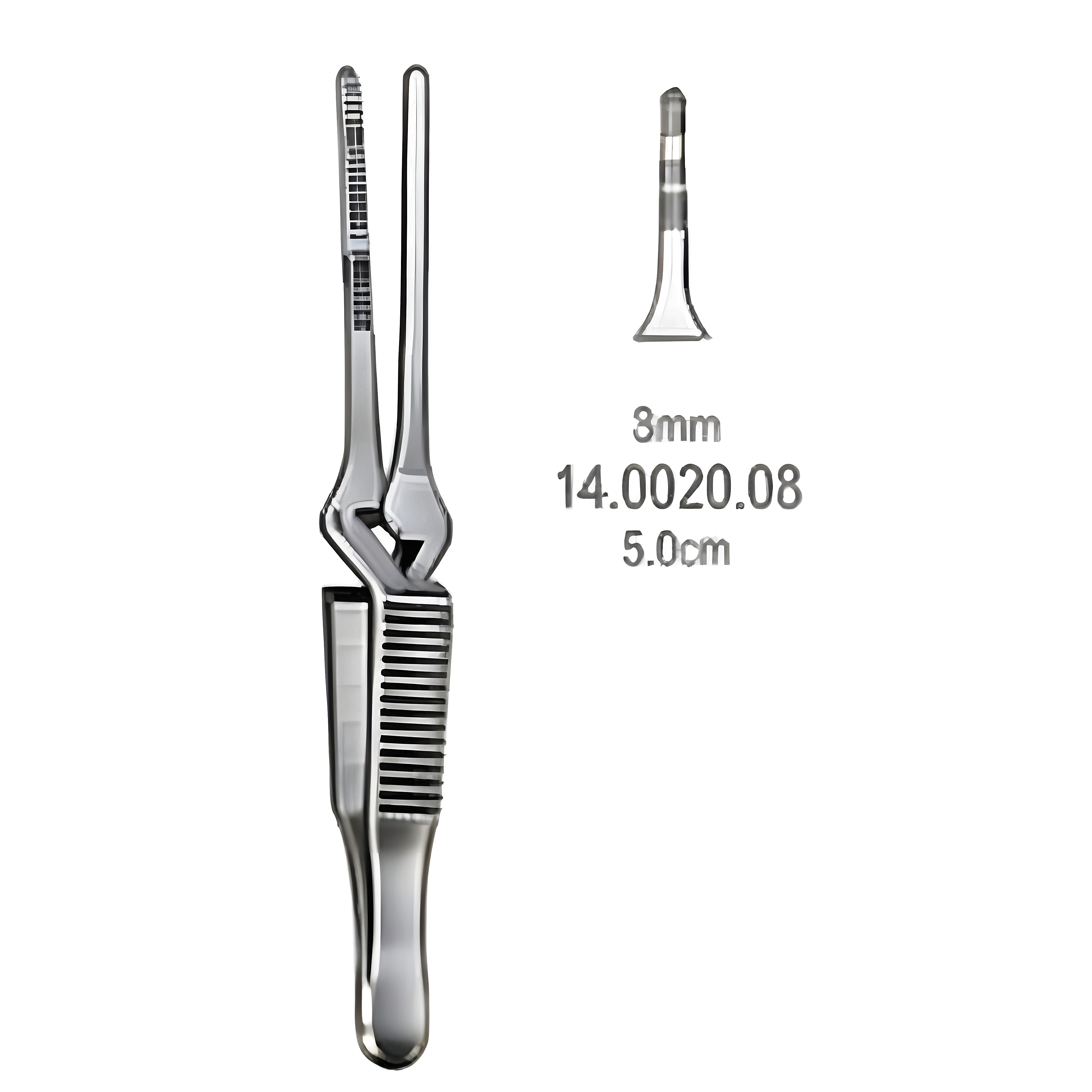Diethrich Bulldog Clamp str jaw serr 8mm, 5cm