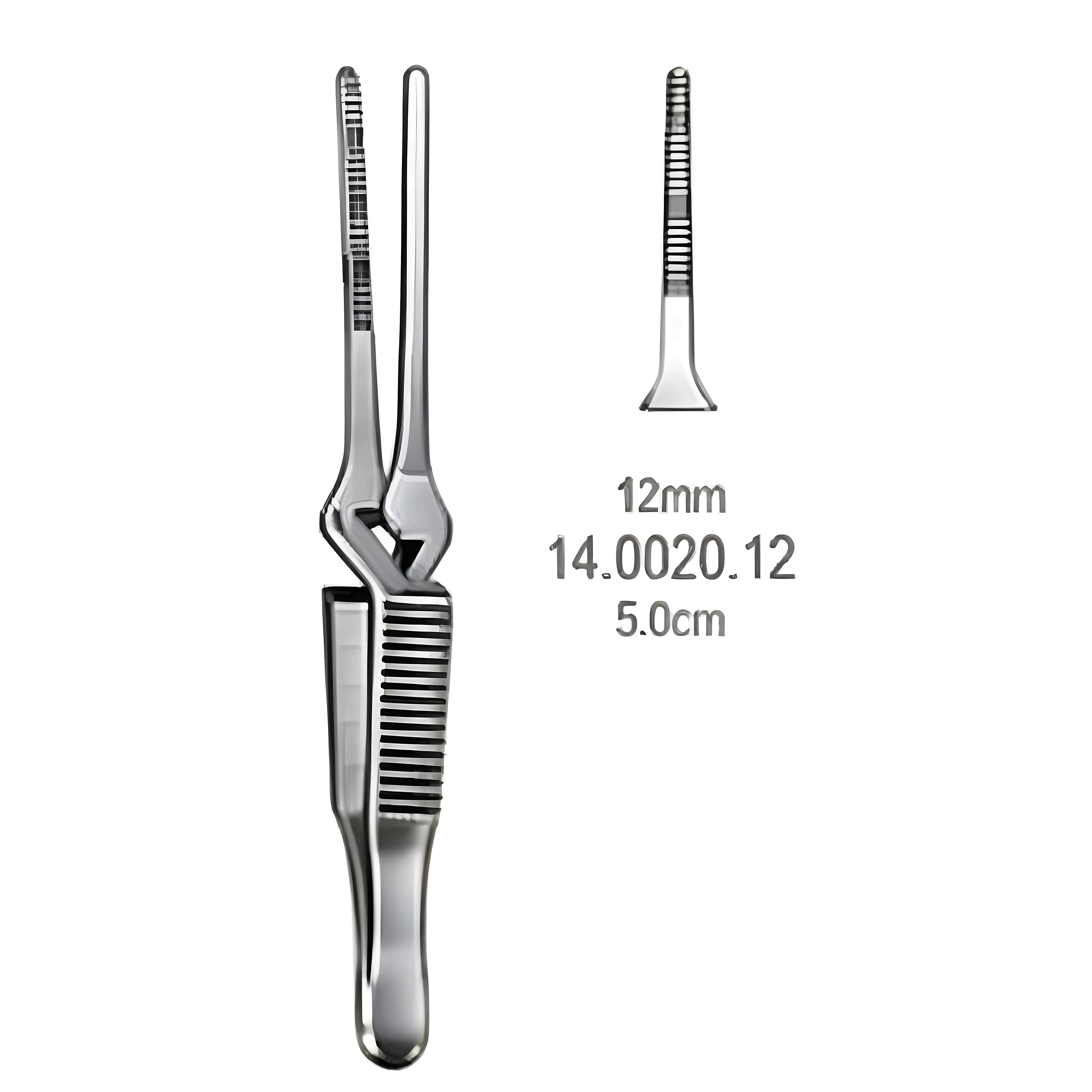 Diethrich Bulldog Clamp str jaw serr 12mm 5cm