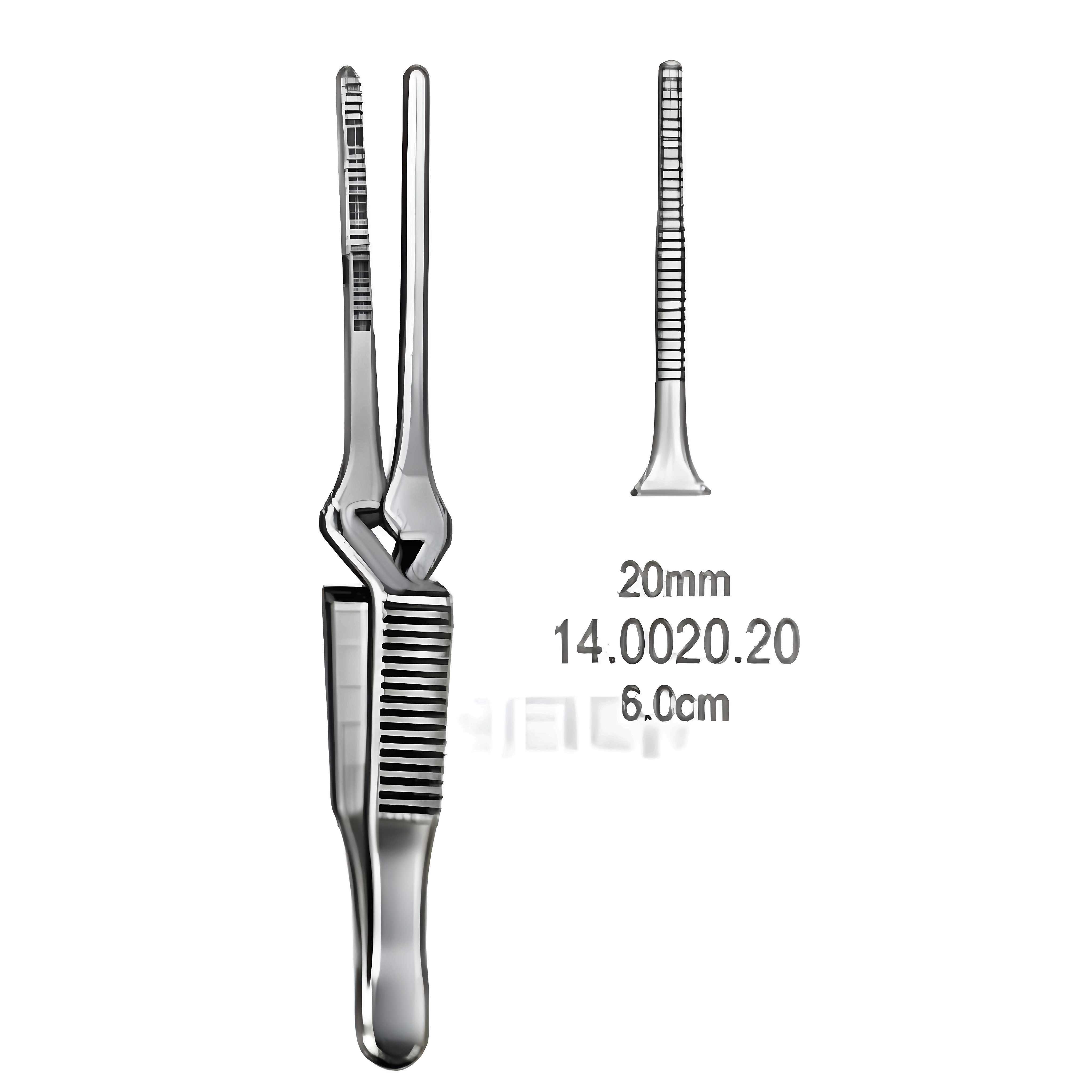 Diethrich Bulldog Clamp str jaw serr 20mm 6cm