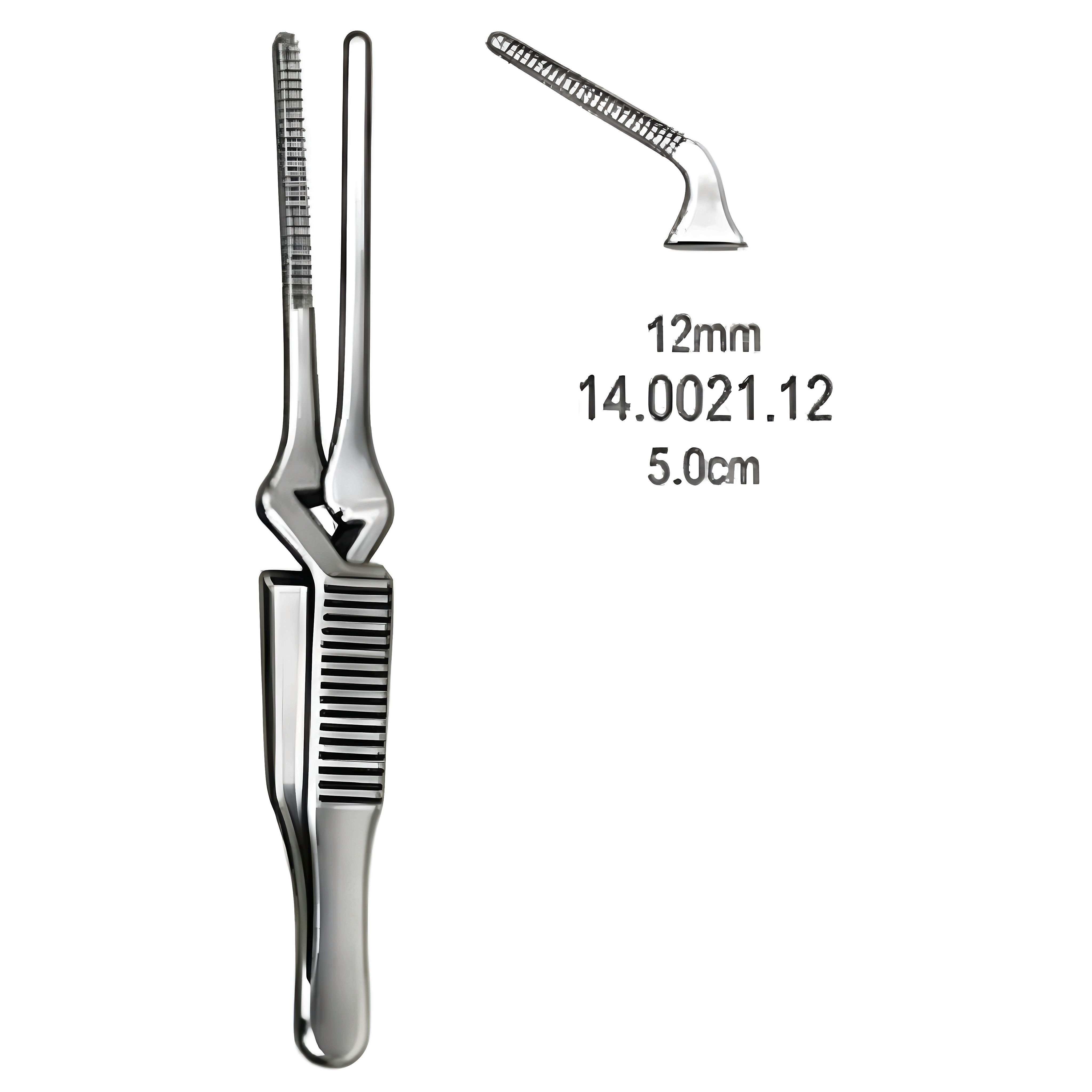 Diethrich Bulldog Clamp angled jaw 12mm,5.0cm