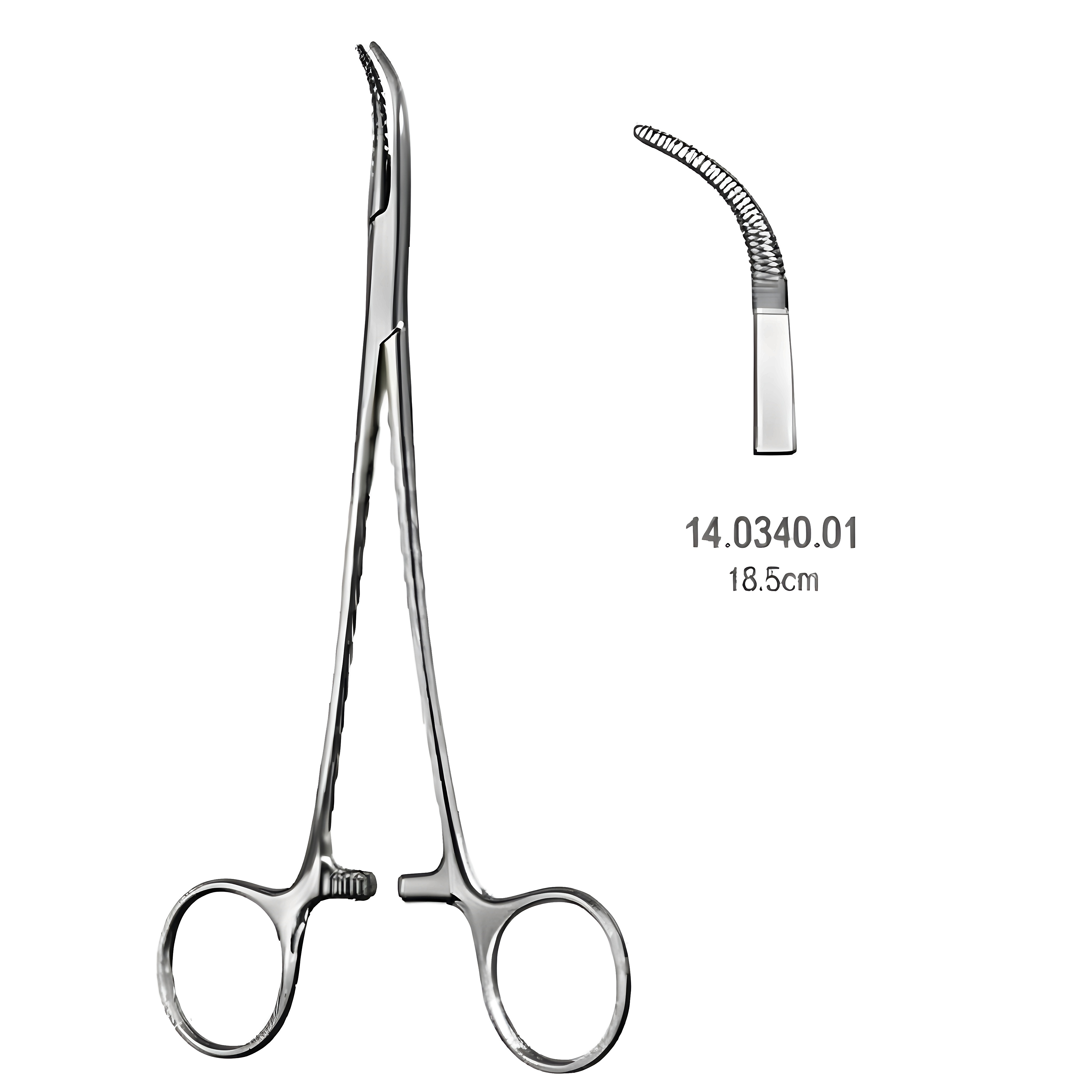 Overholt Diss. and Ligature Fcps 18.5cm Fig.1