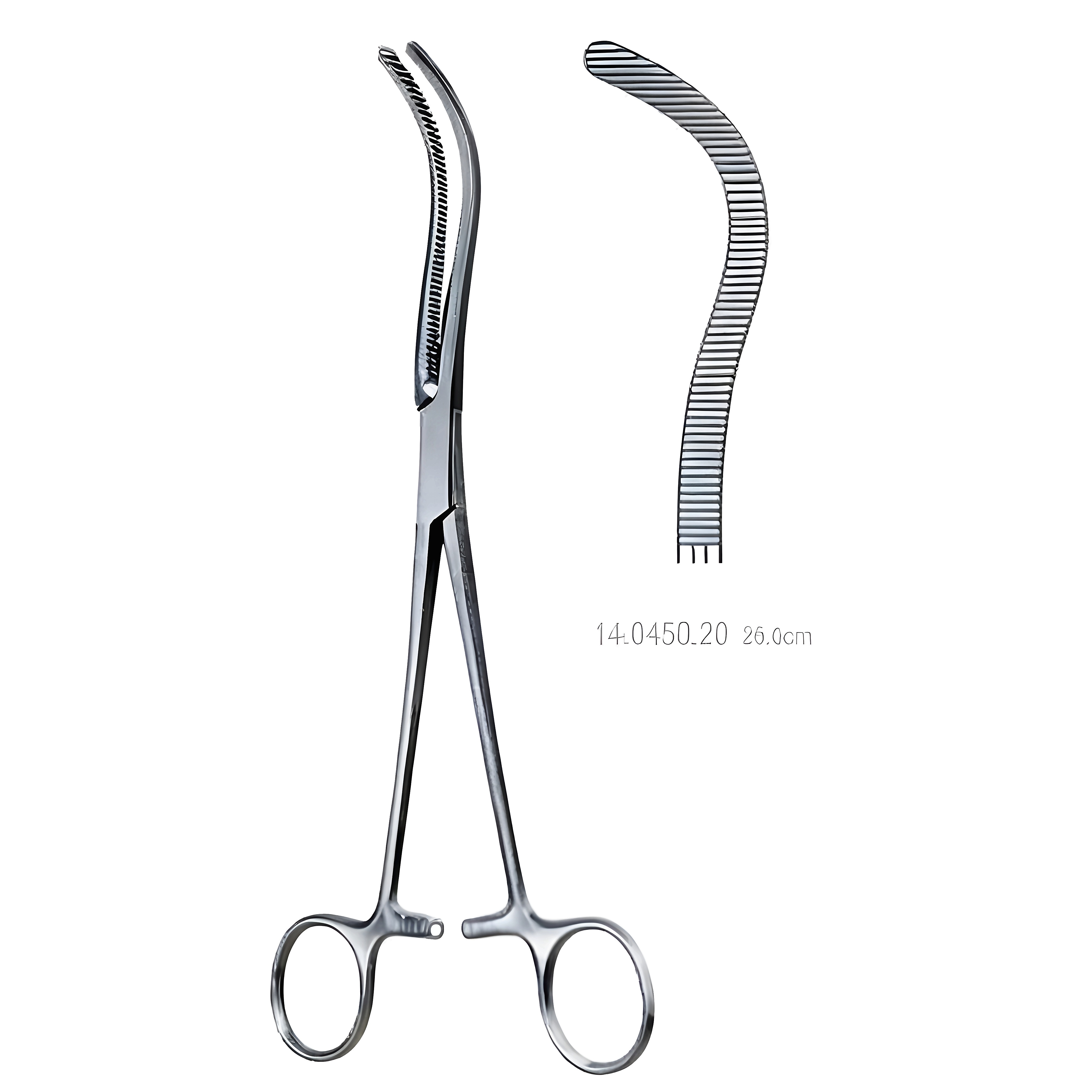 Guyon/Pean Kidney Pedicle clamp cvd 20cm