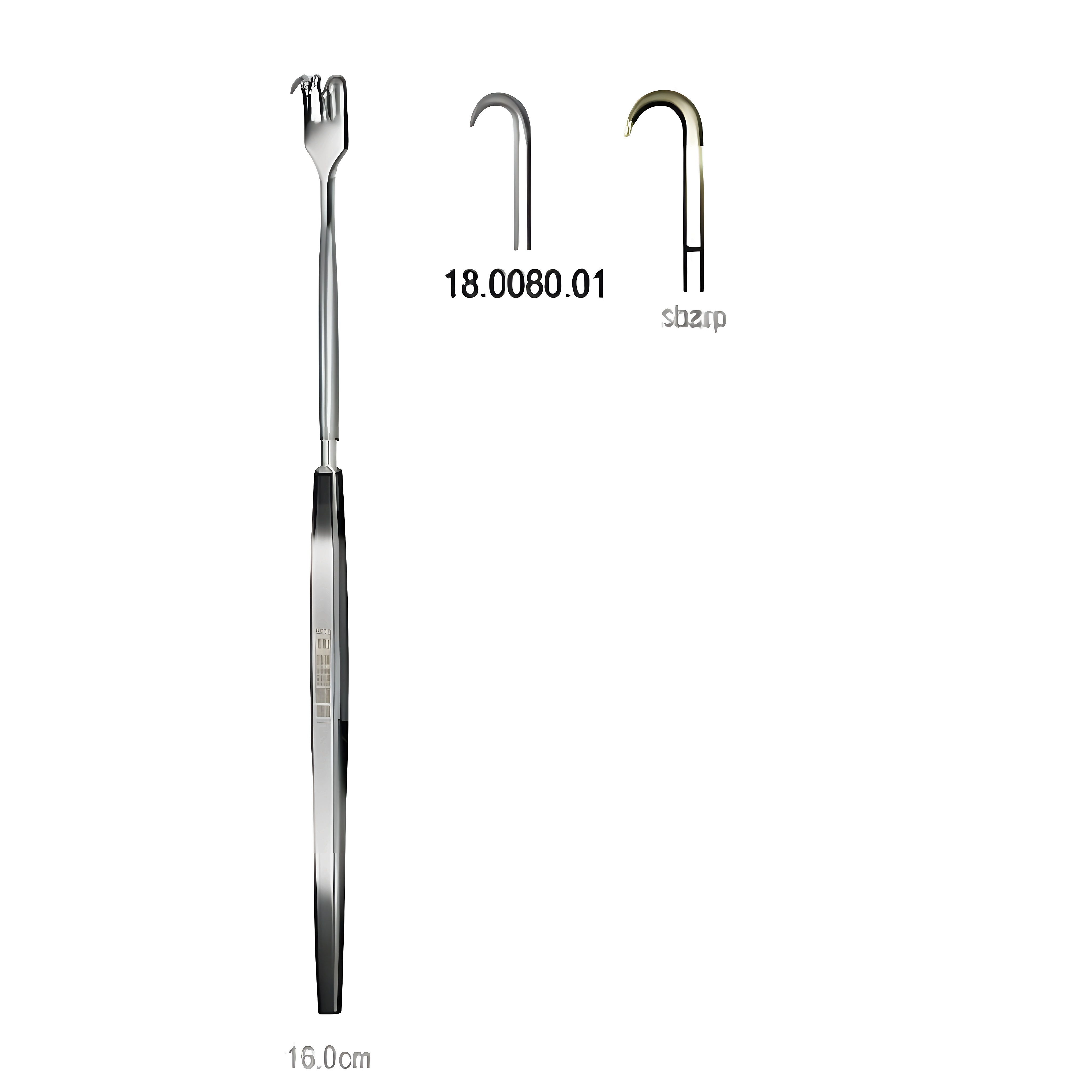 Hook Retractor sharp 1pr. 16cm