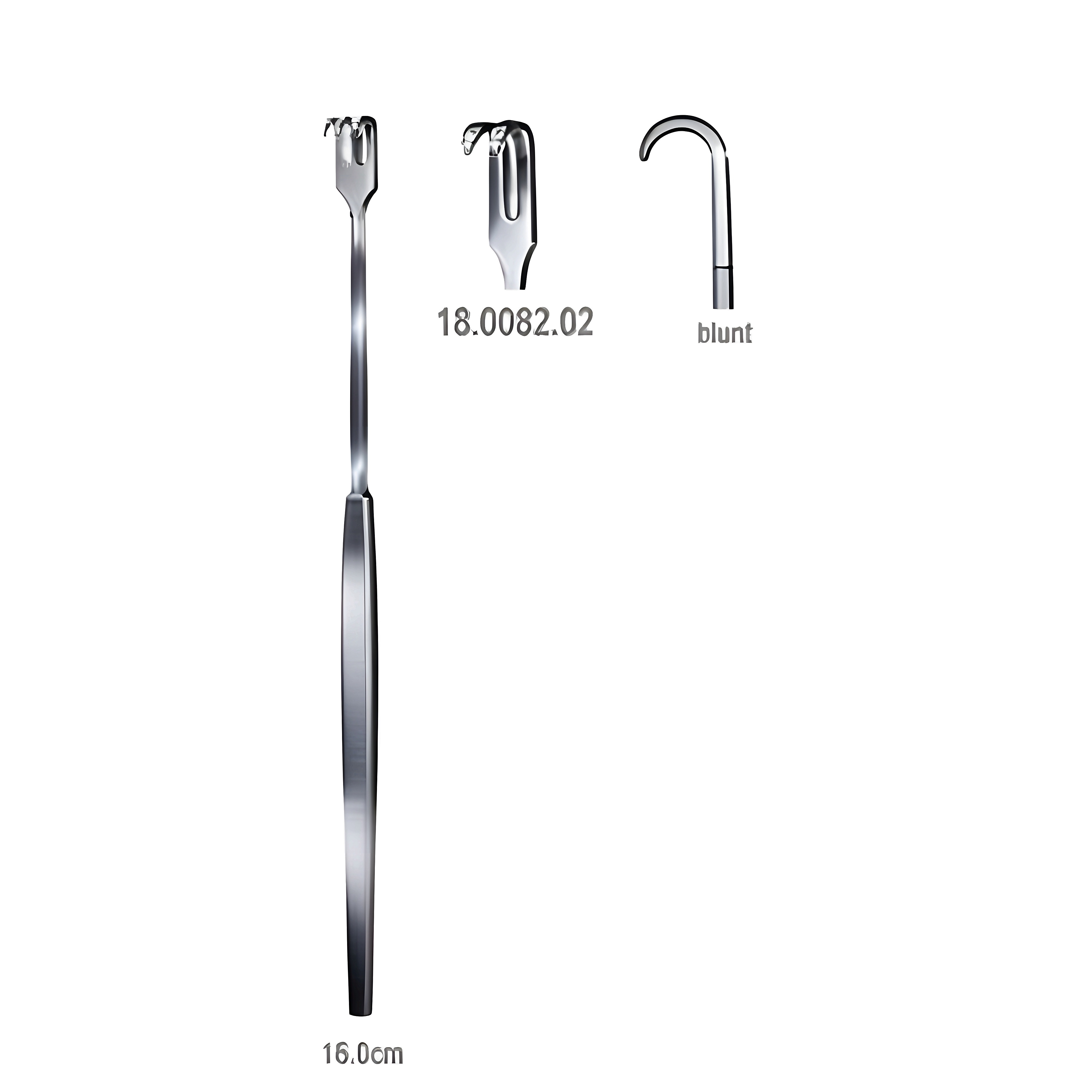 Hook Retractor blunt 2pr. 16cm