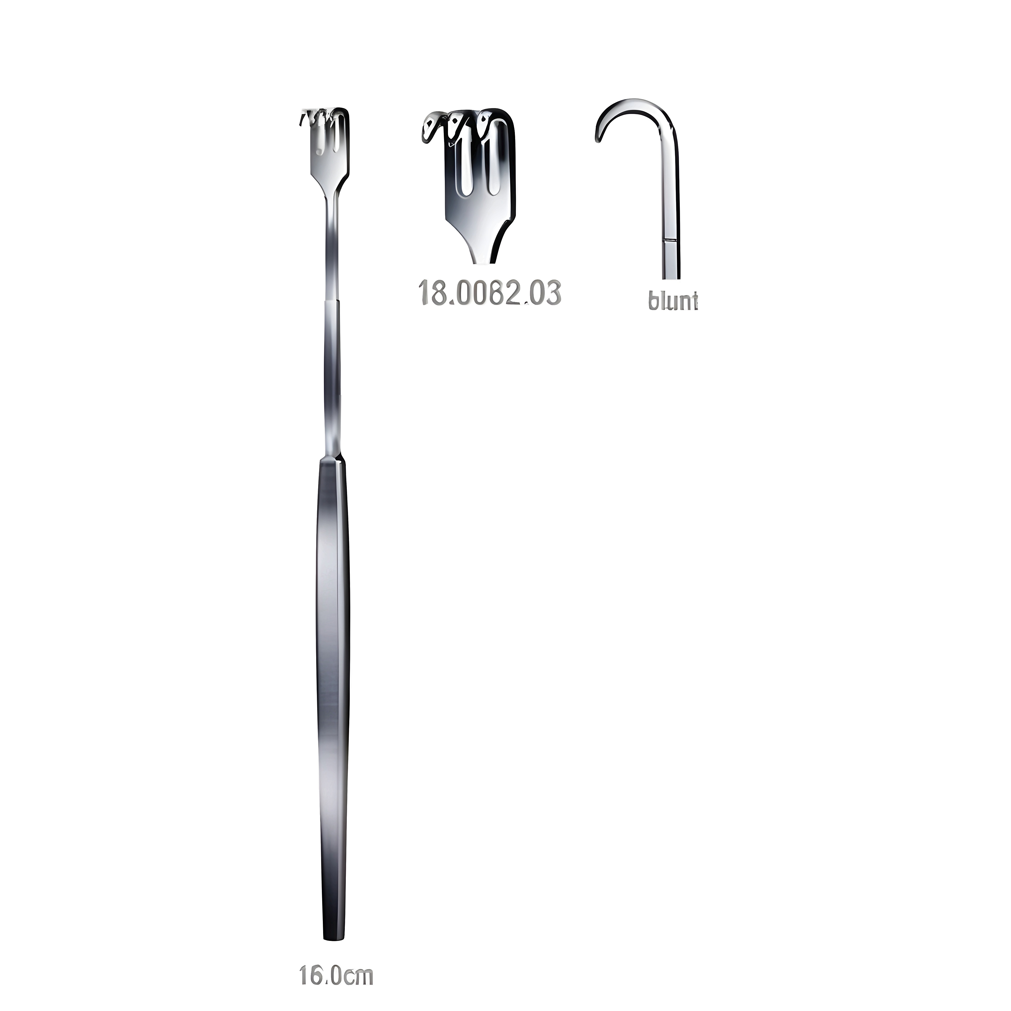 Hook Retractor blunt 3pr. 16cm