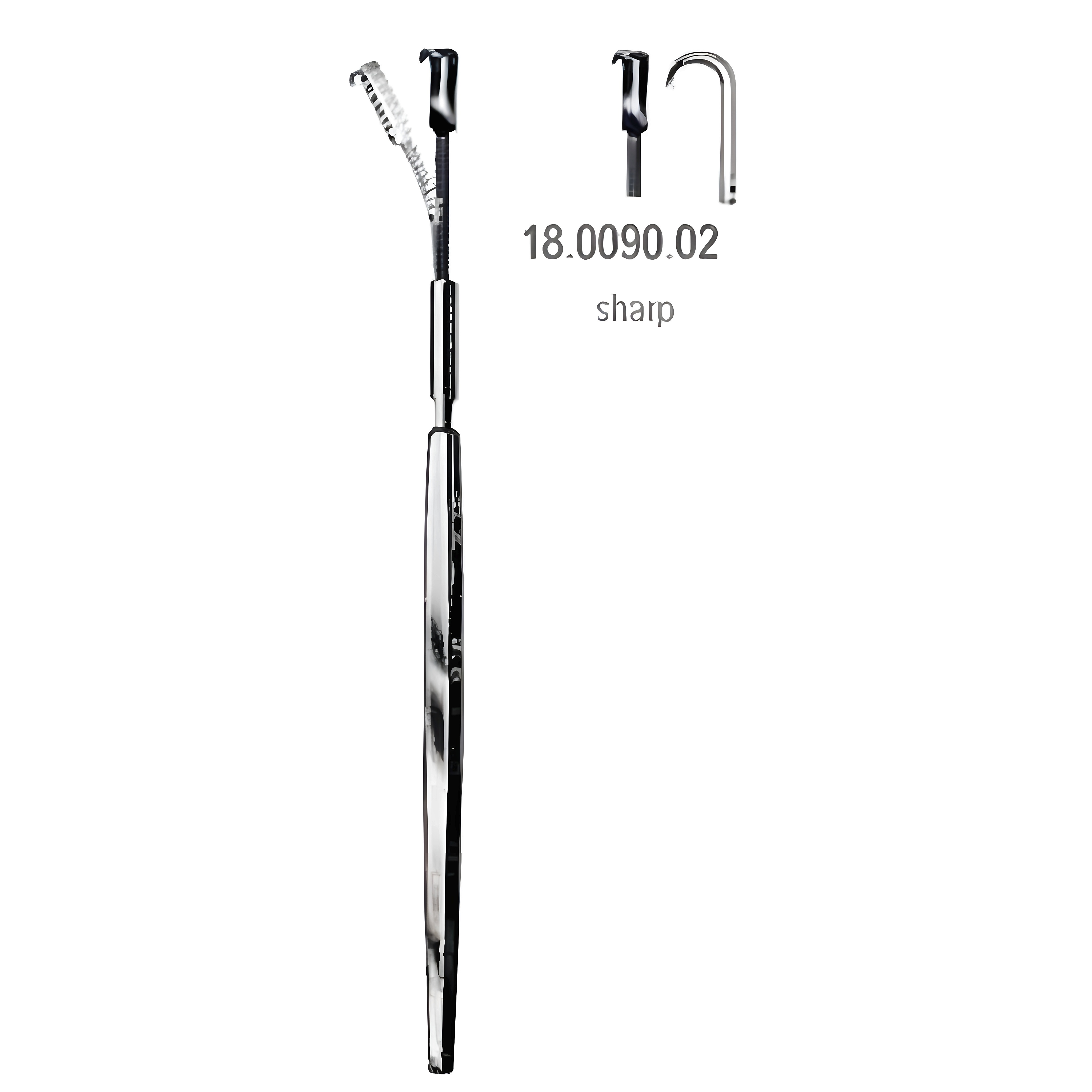 Hook Retractor sharp flexible 2pr. 16cm