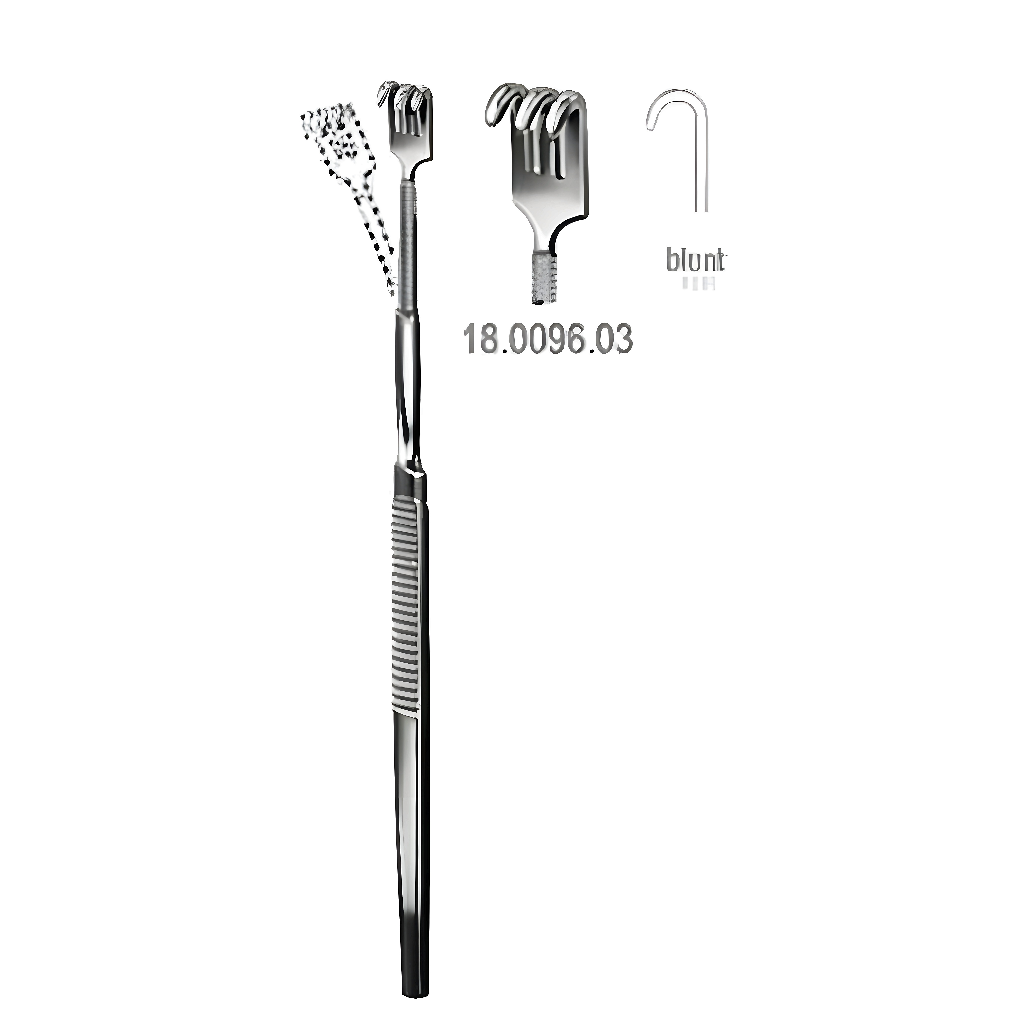 Retractor flexible blunt 3pr. 16cm