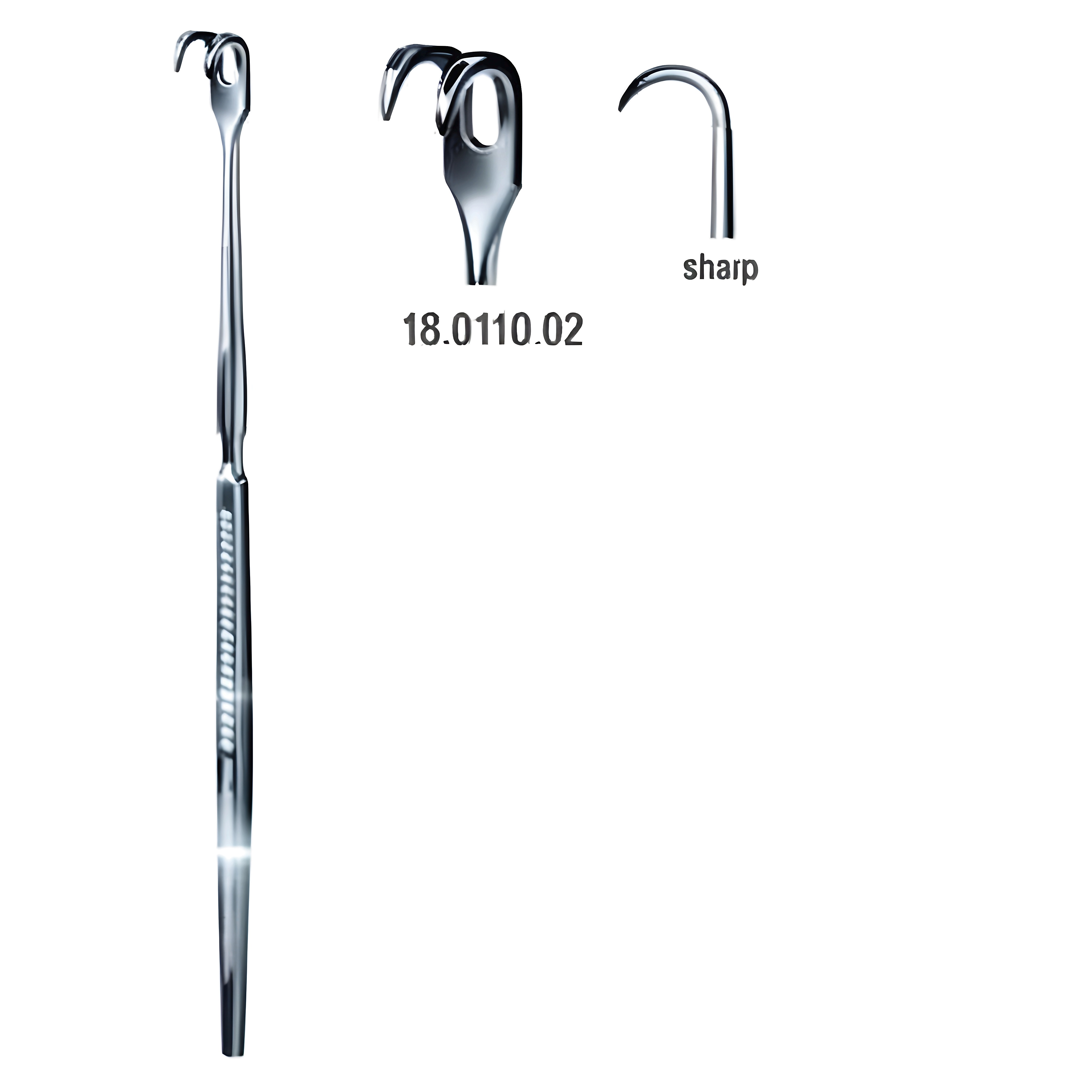 Retractor Tracheal sharp 2pr. 16cm