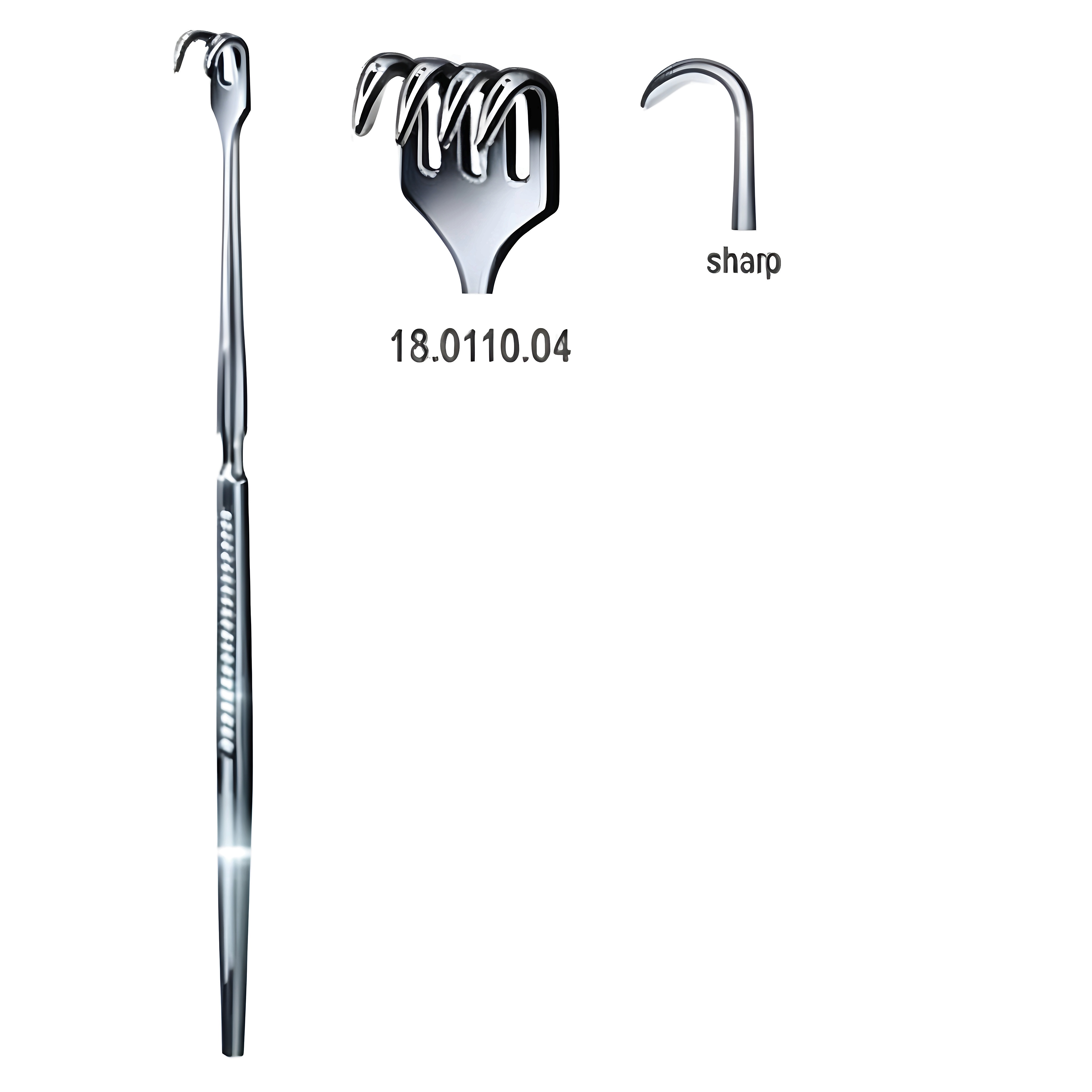 Retractor Tracheal sharp 4pr. 16cm