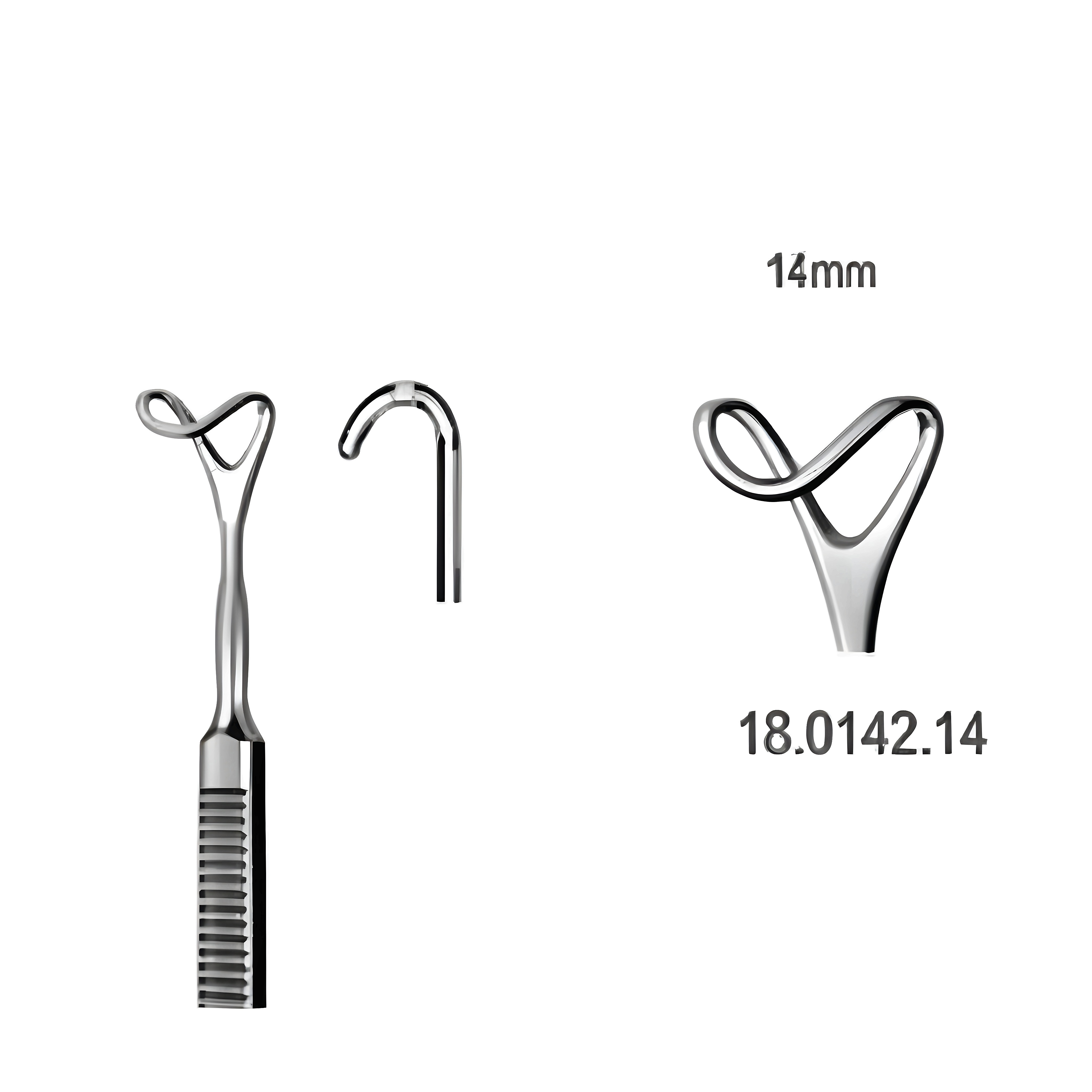 Retractor hollow blade 14mmx16cm