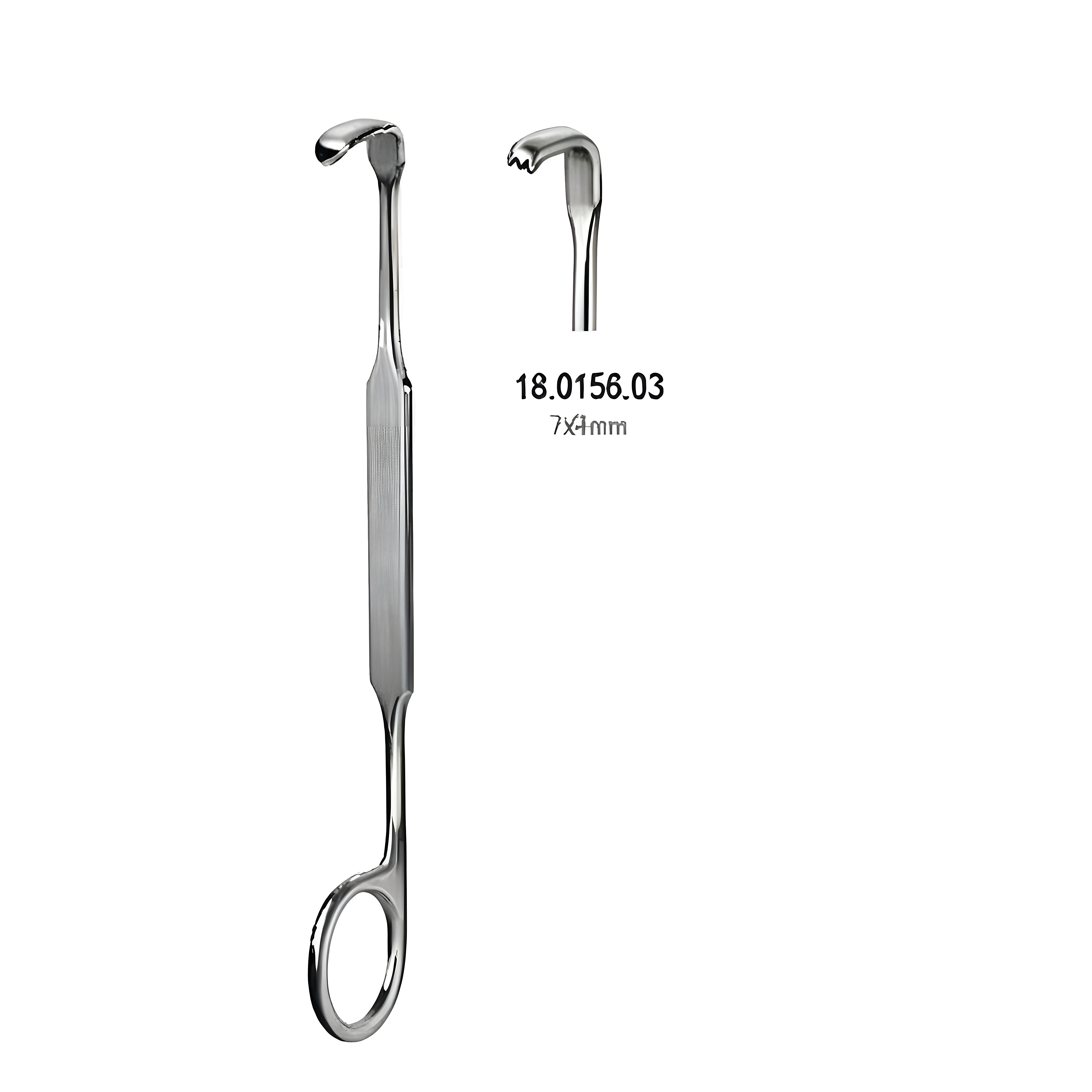 Meyerding Finger Retractor tooth 7x4mm, 18cm