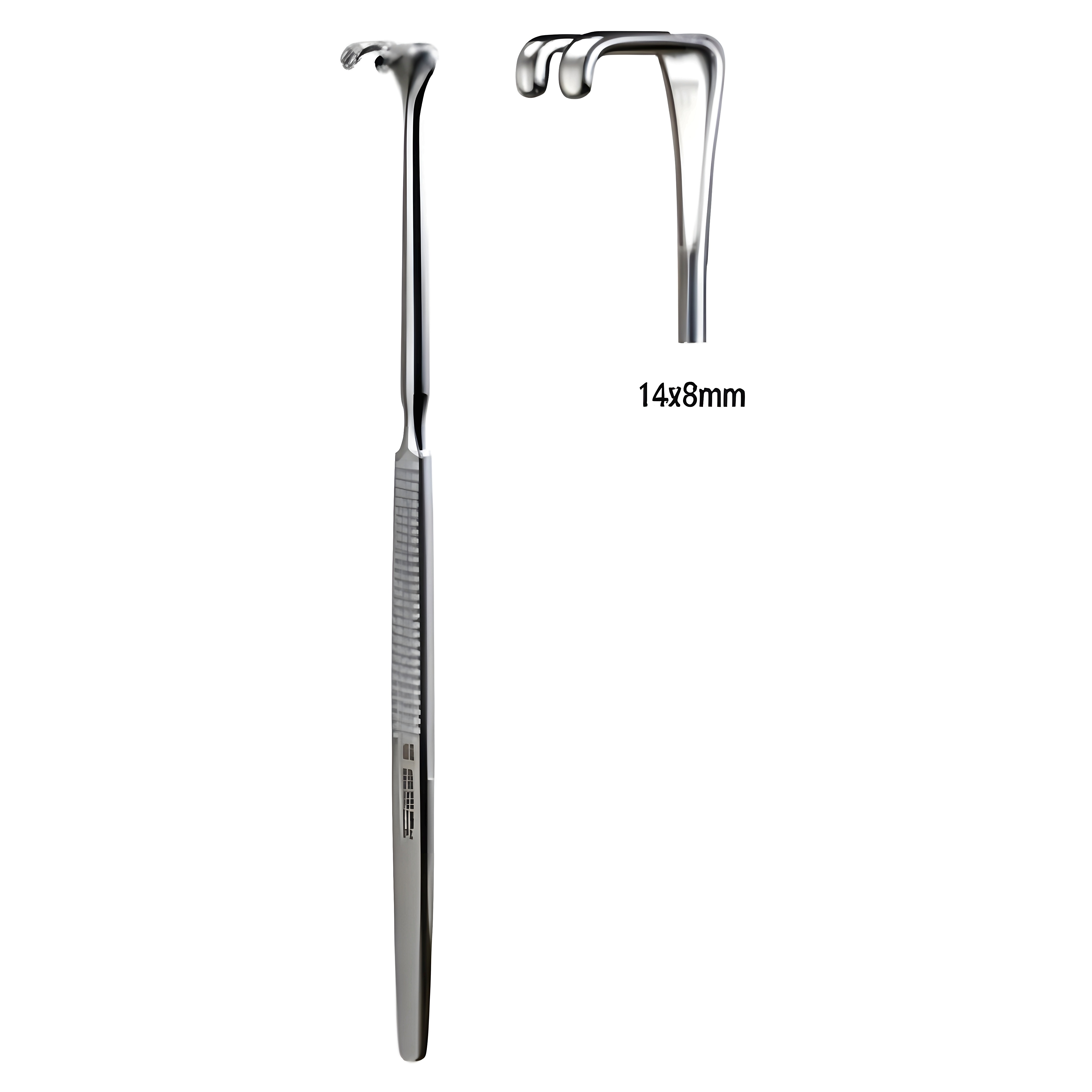 Micro Retractor w/saddle Blade 14x8mm, 16cm