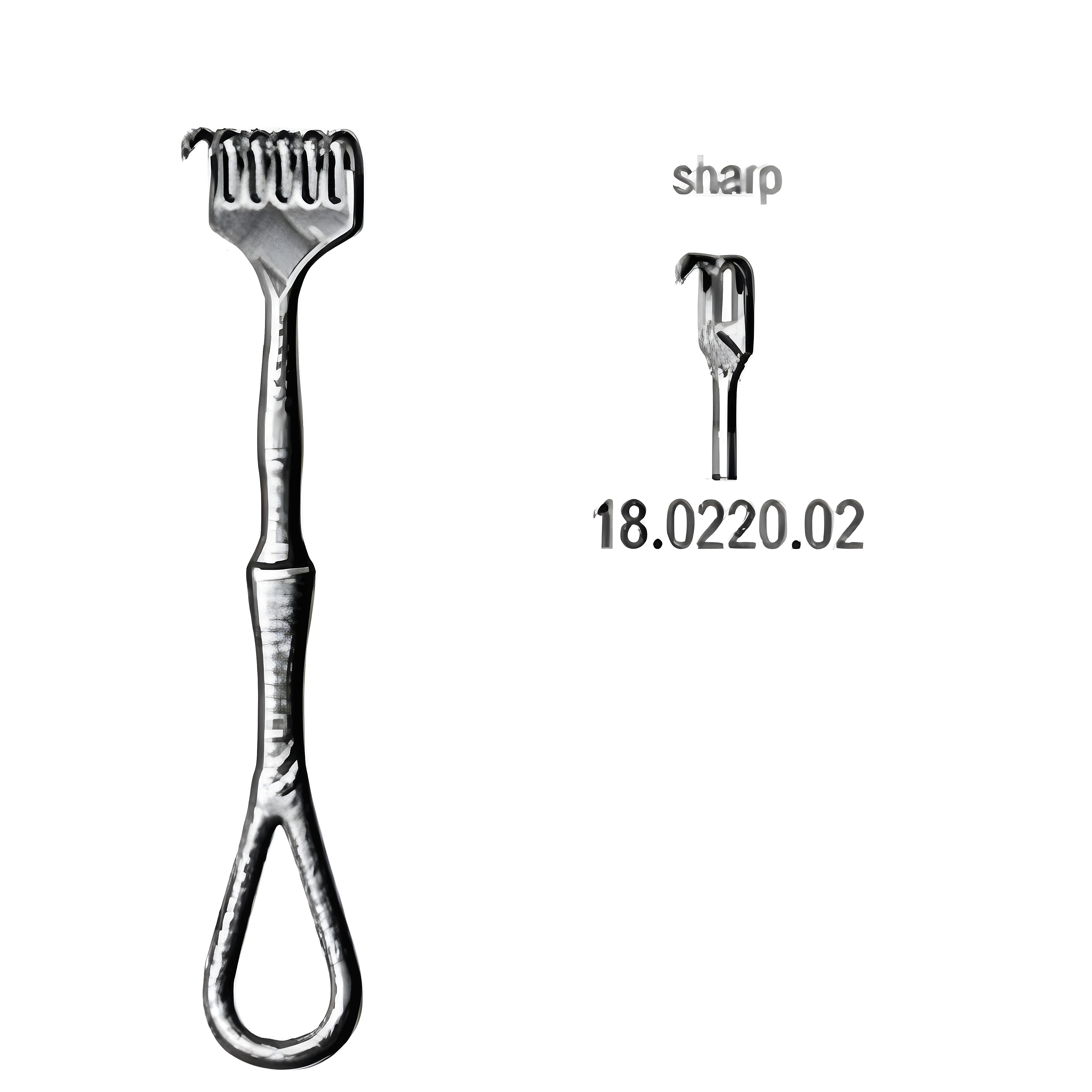 Volkmann Retractor sharp 2pr. 11.5cm
