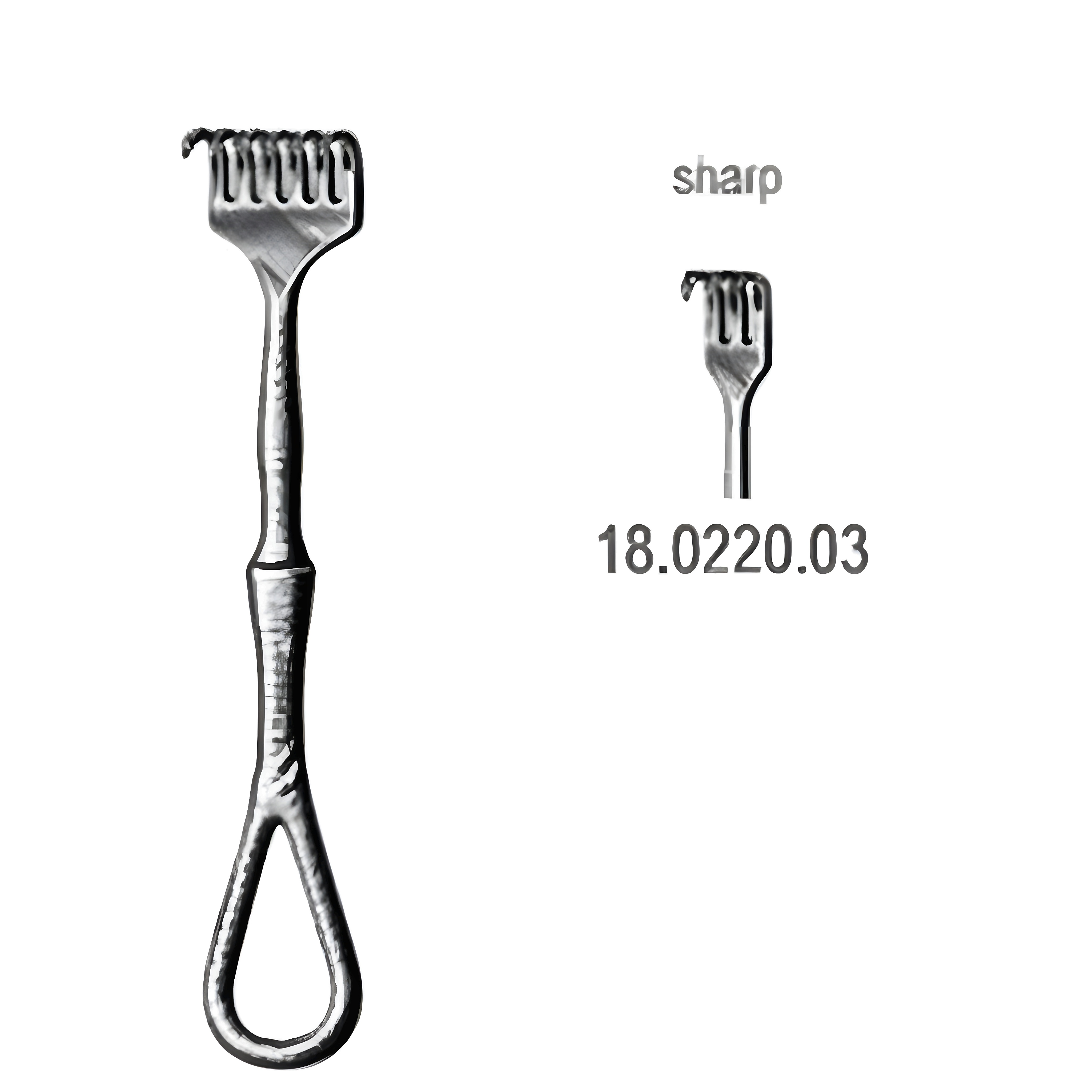 Volkmann Retractor sharp 3pr. 11.5cm
