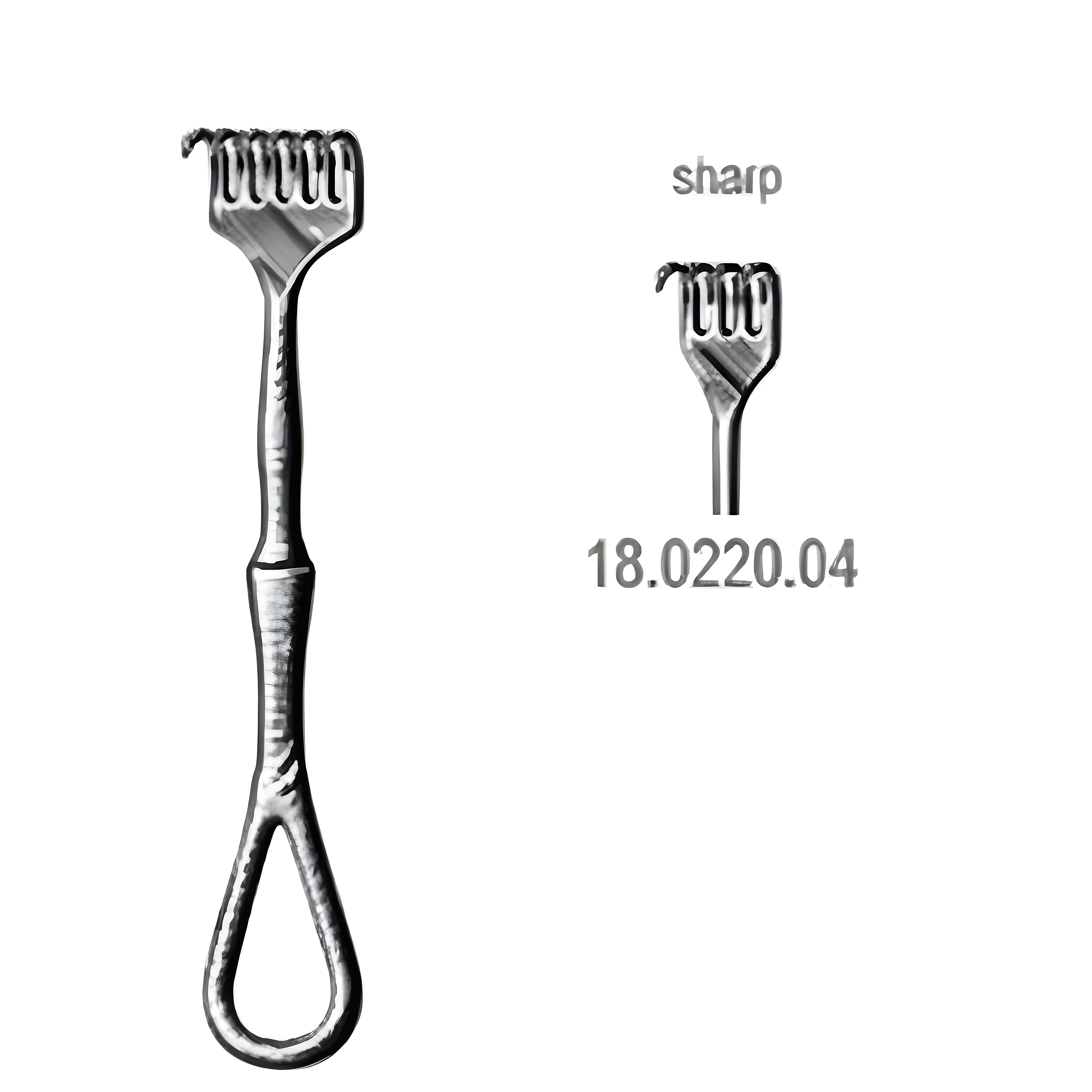 Volkmann Retractor sharp 4pr. 11.5cm
