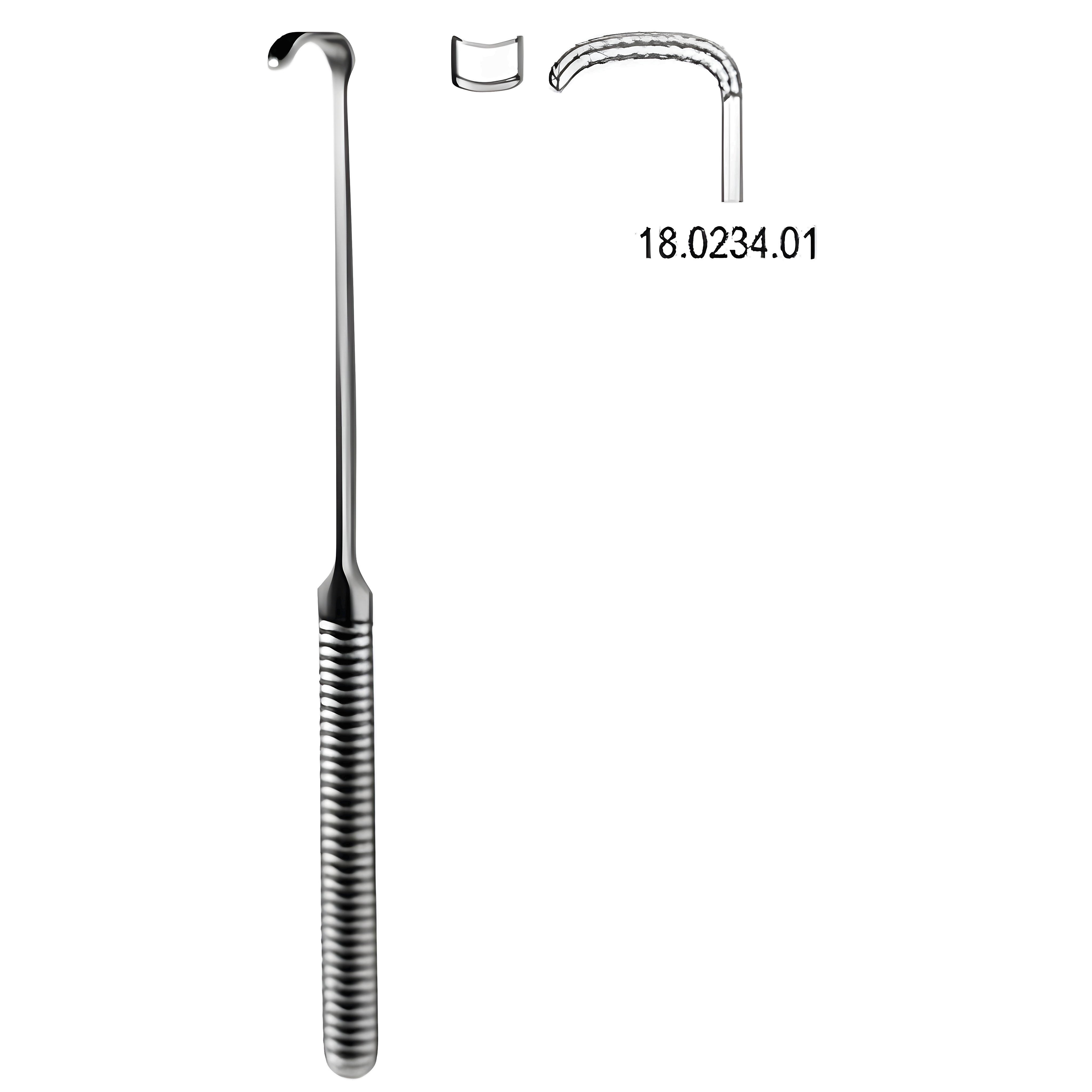 Strandell Stille Retractor 15x6mm, blunt 19cm