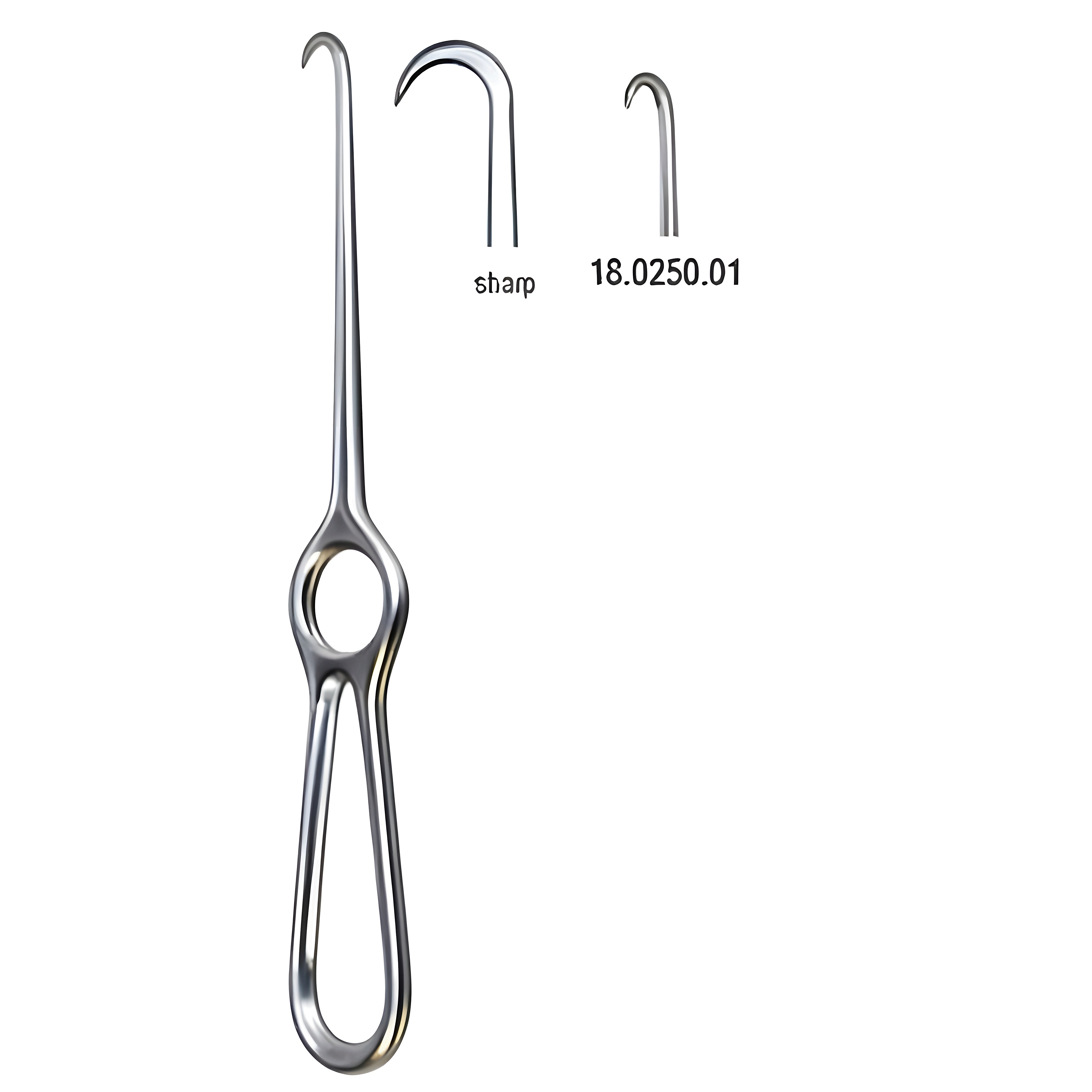 Volkmann Retractor sharp 1pr. 21.5cm
