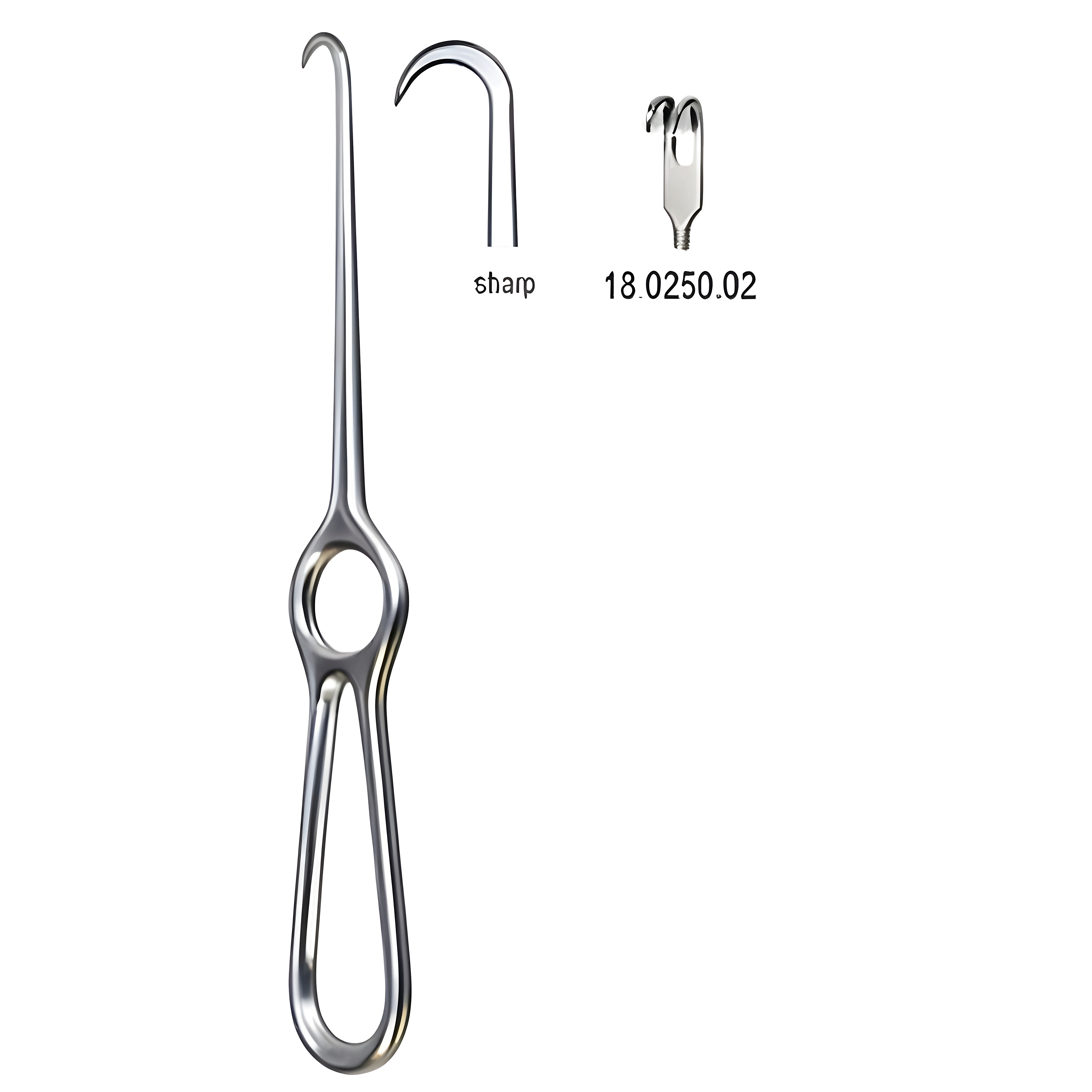 Volkmann Retractor sharp 2pr. 21.5cm
