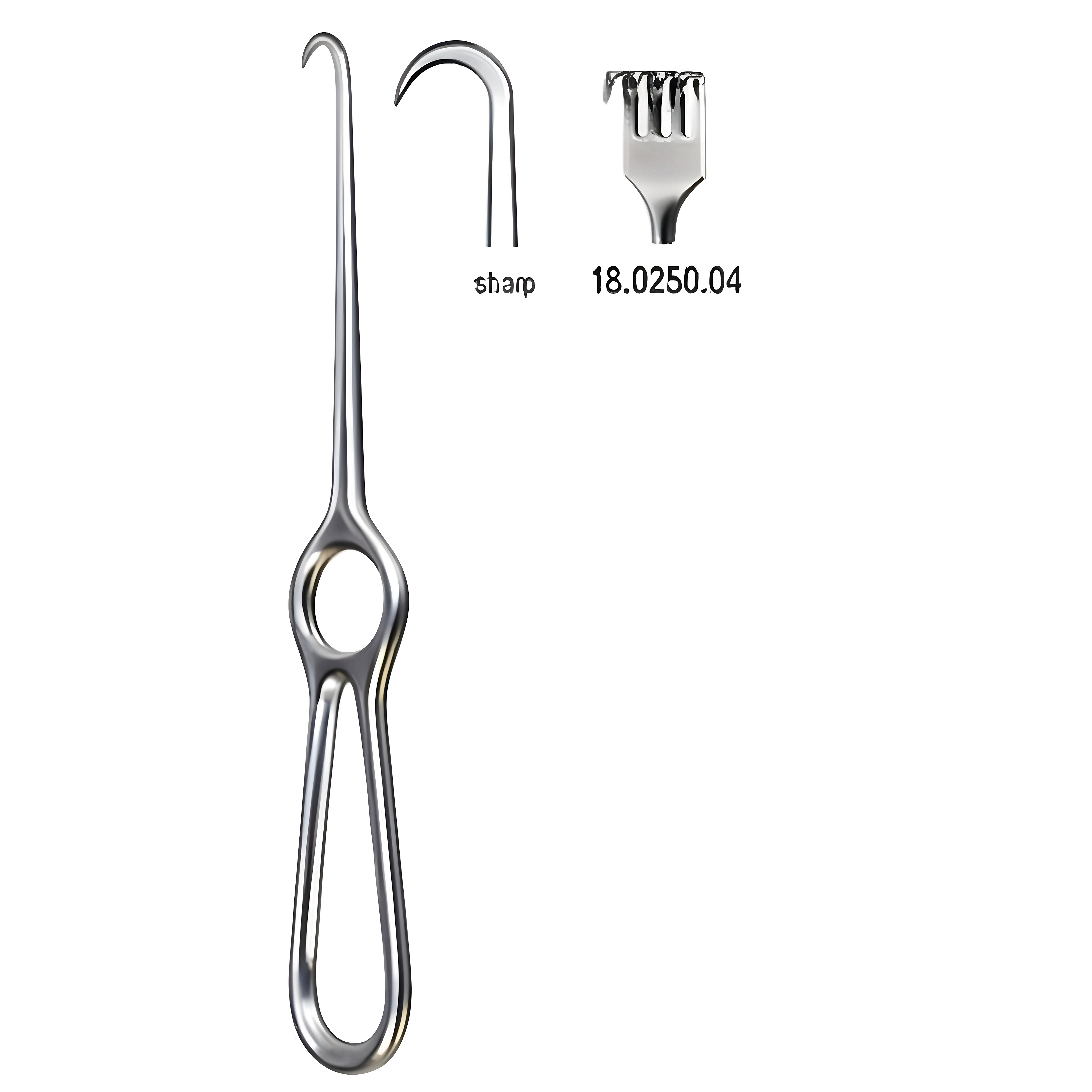 Volkmann Retractor sharp 4pr. 21.5cm