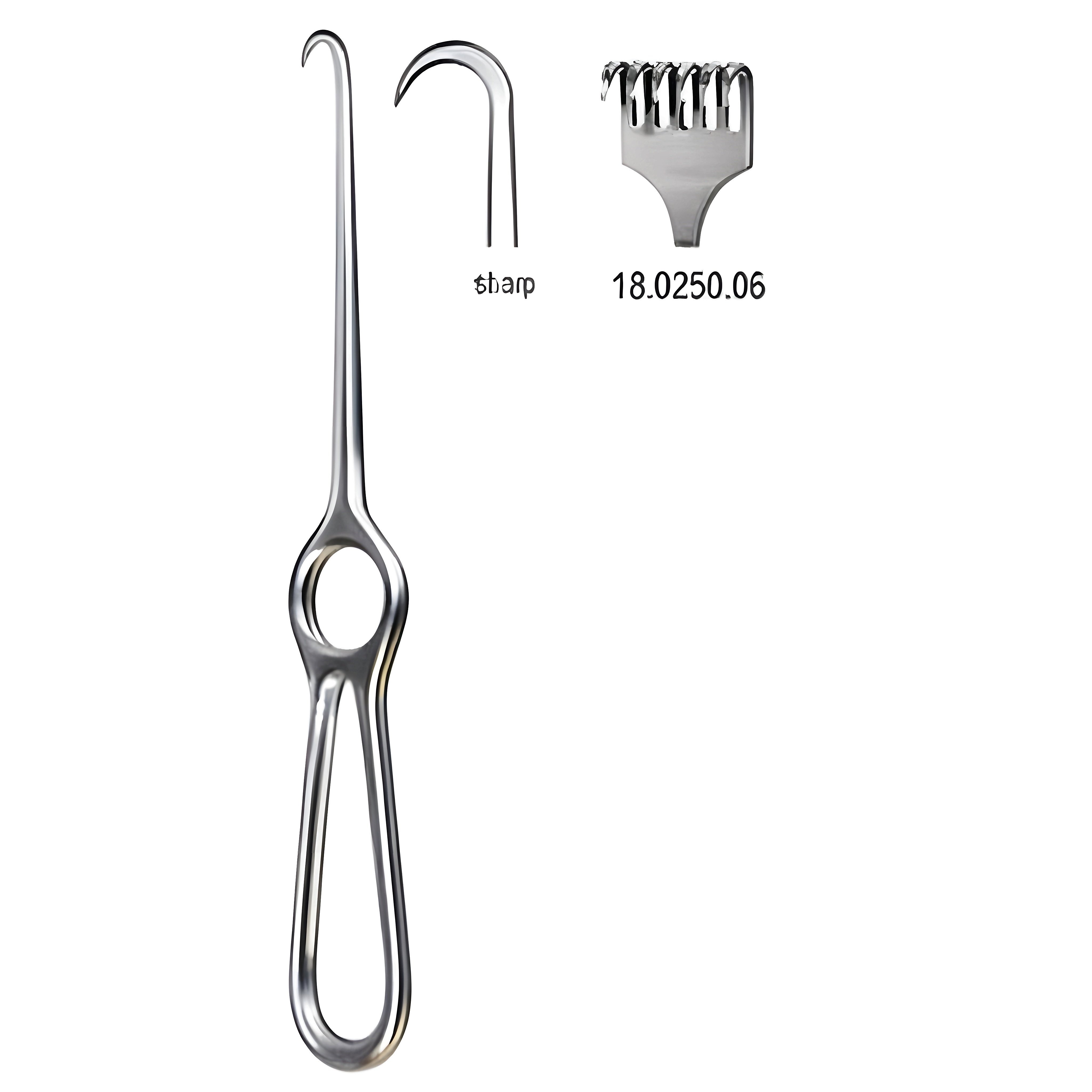 Volkmann Retractor sharp 6pr. 21.5cm