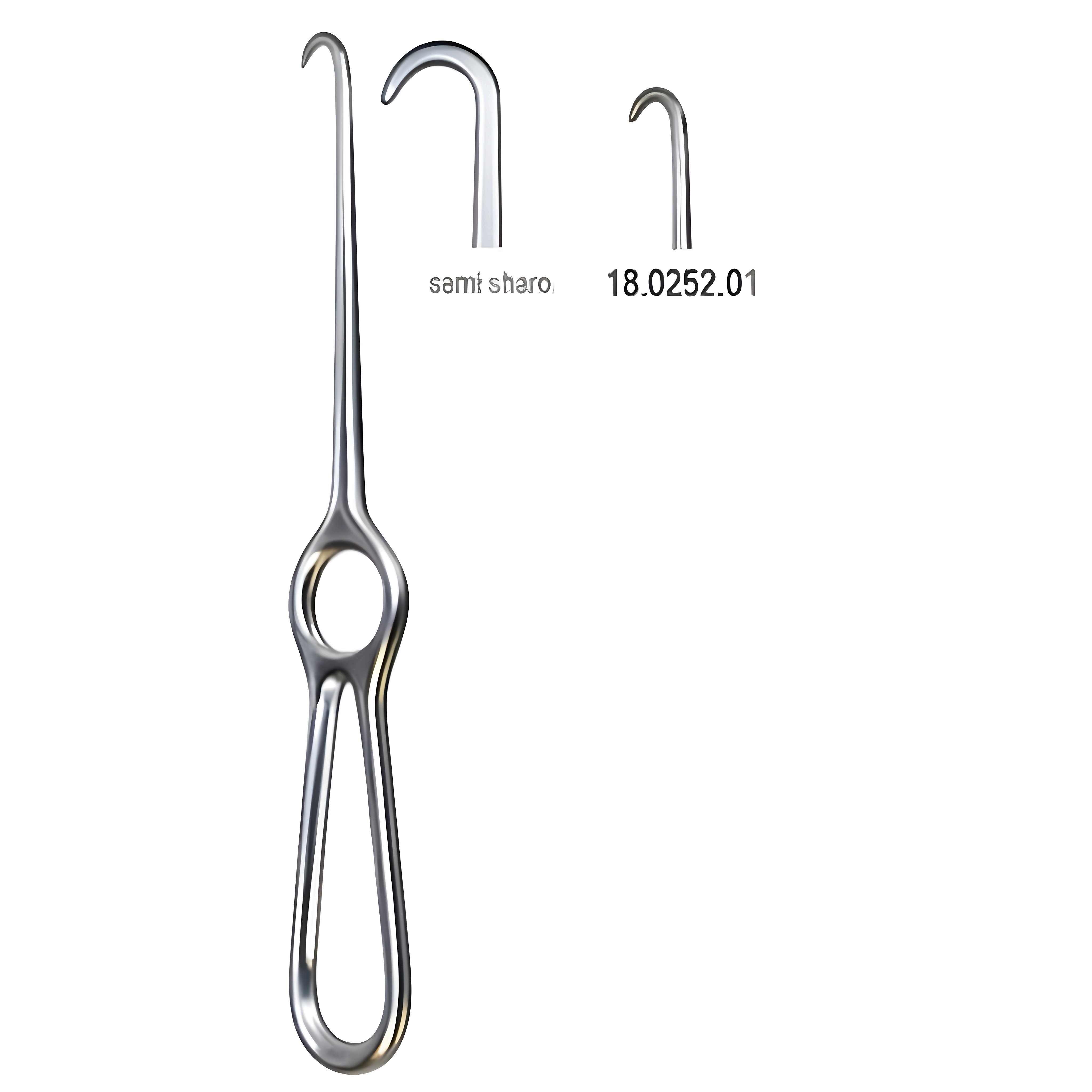 Volkmann Retractor 1.prong semi sharp 21.5cm
