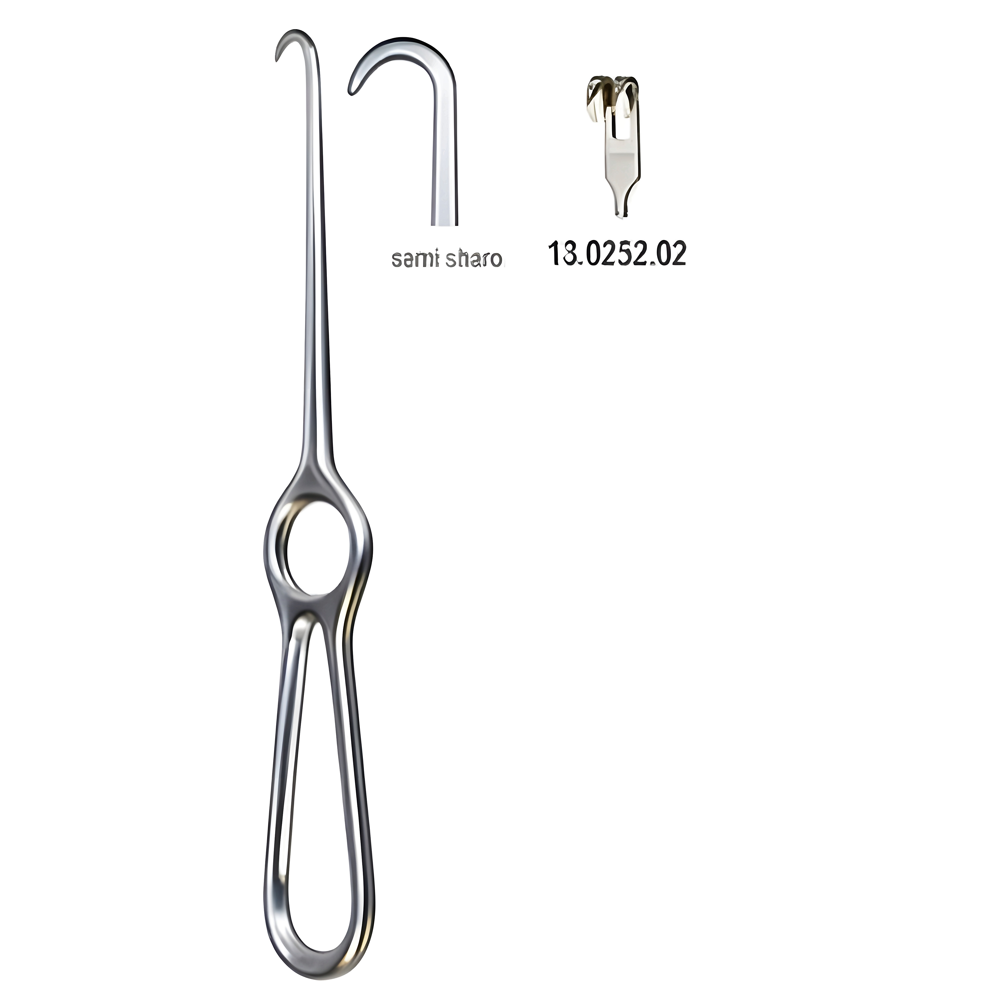 Volkmann Retractor 2.prong semi sharp 21.5cm